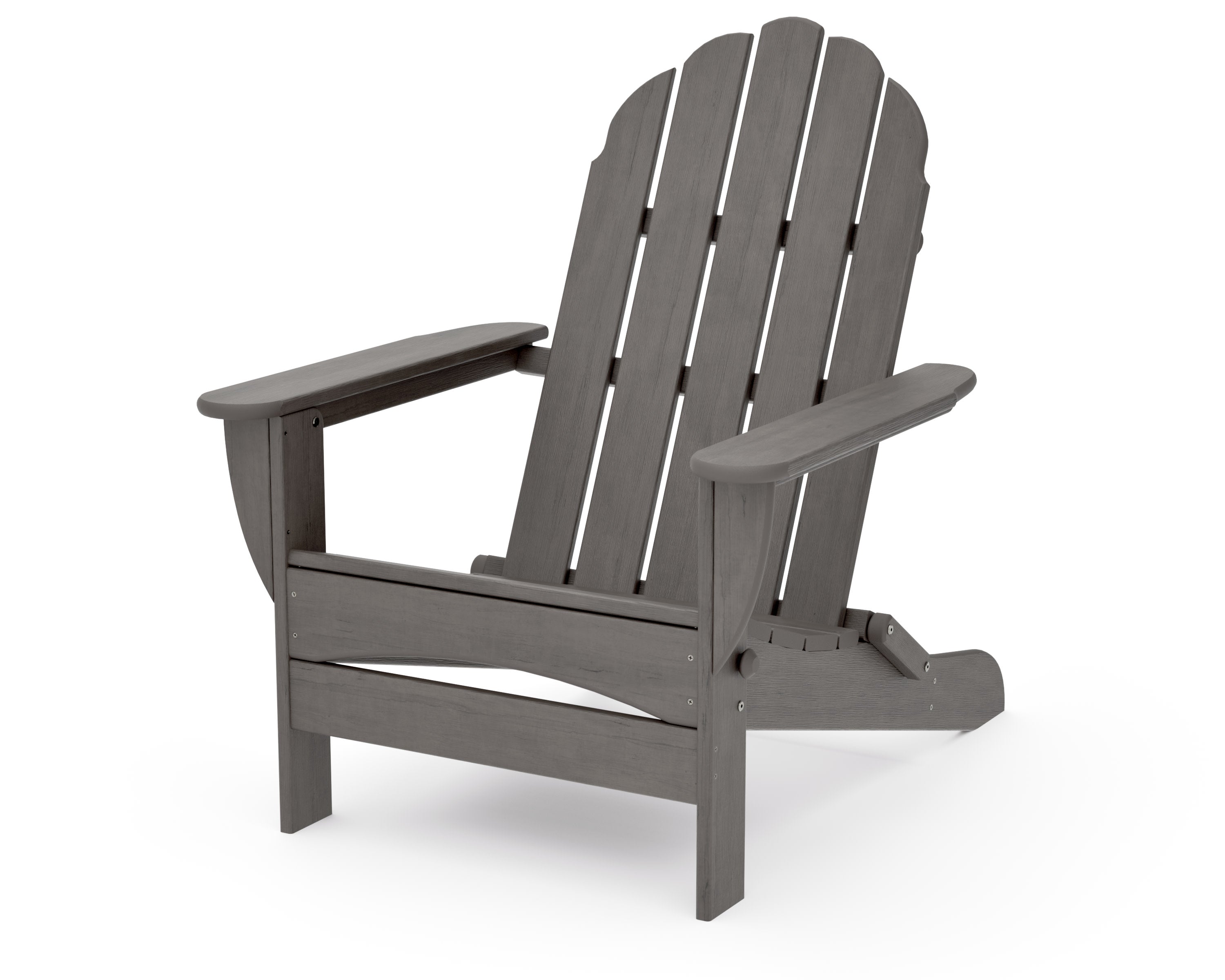 Classic Oversized Folding Adirondack Chair in Driftwood