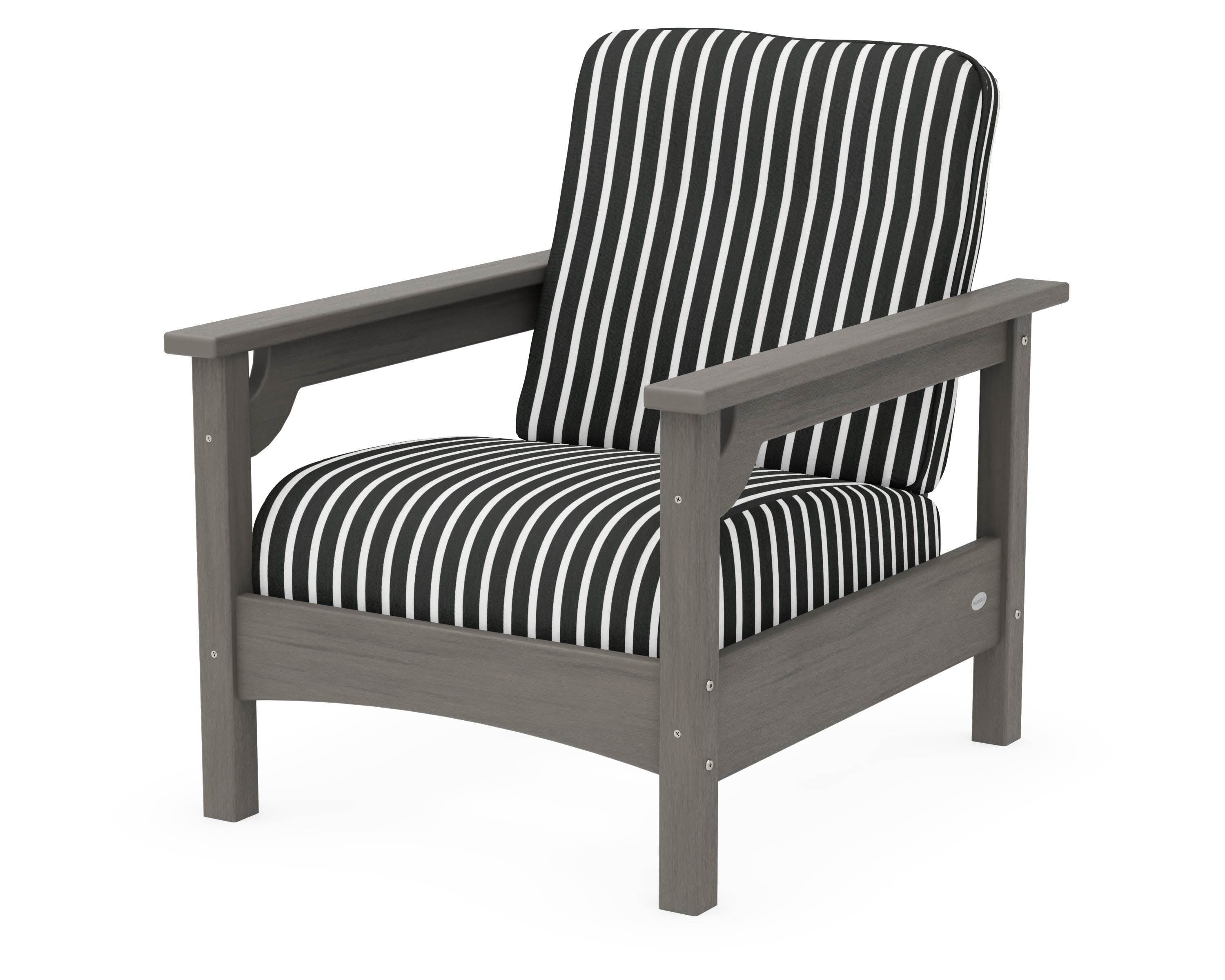 Club Chair in Driftwood / Shore Classic