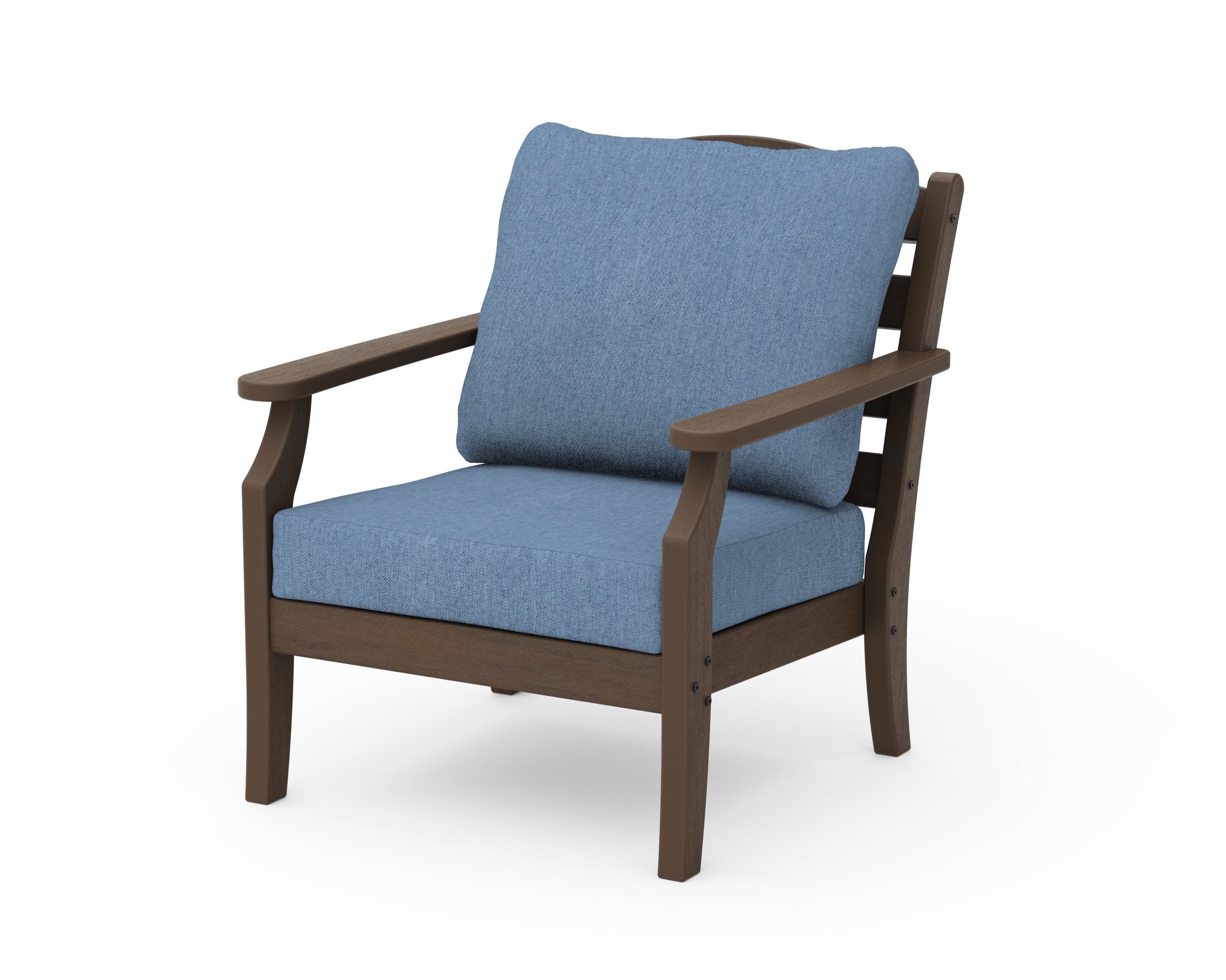 Savannah Deep Seating Chair in Kona / Sky Blue