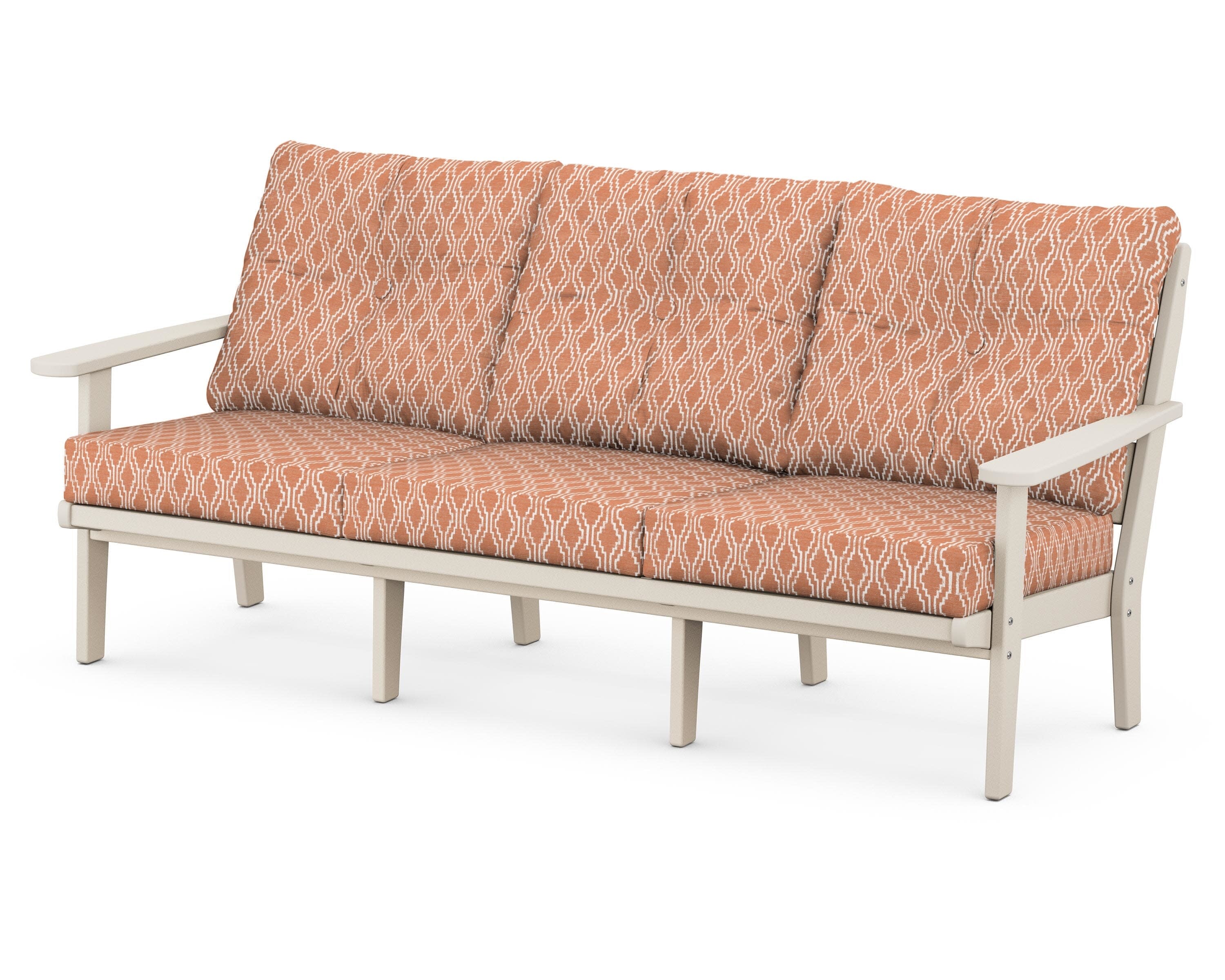 Lakeside Deep Seating Sofa in Sand / Solve Clay