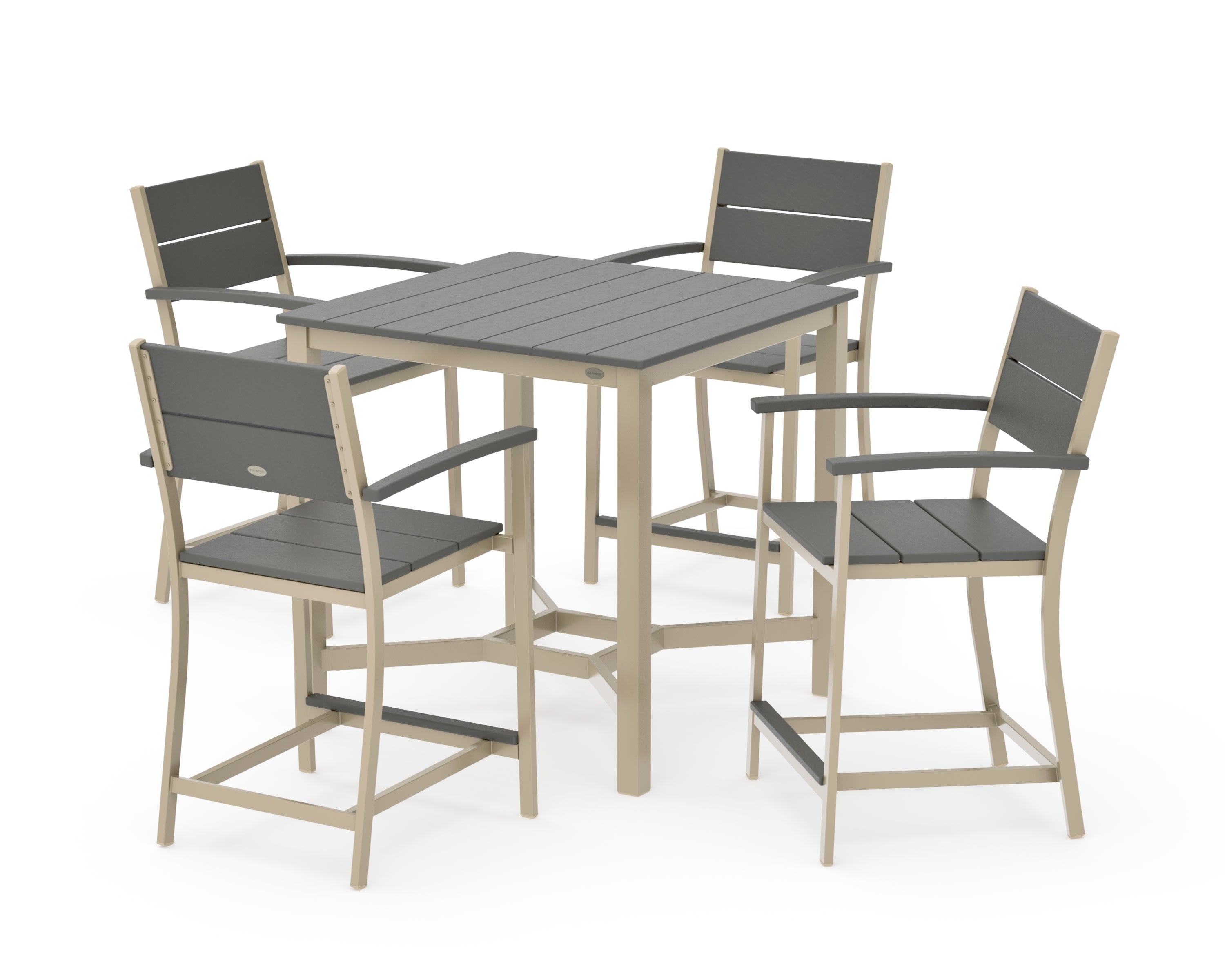 Main Street 5-Piece Counter Set in Sand / Slate Grey