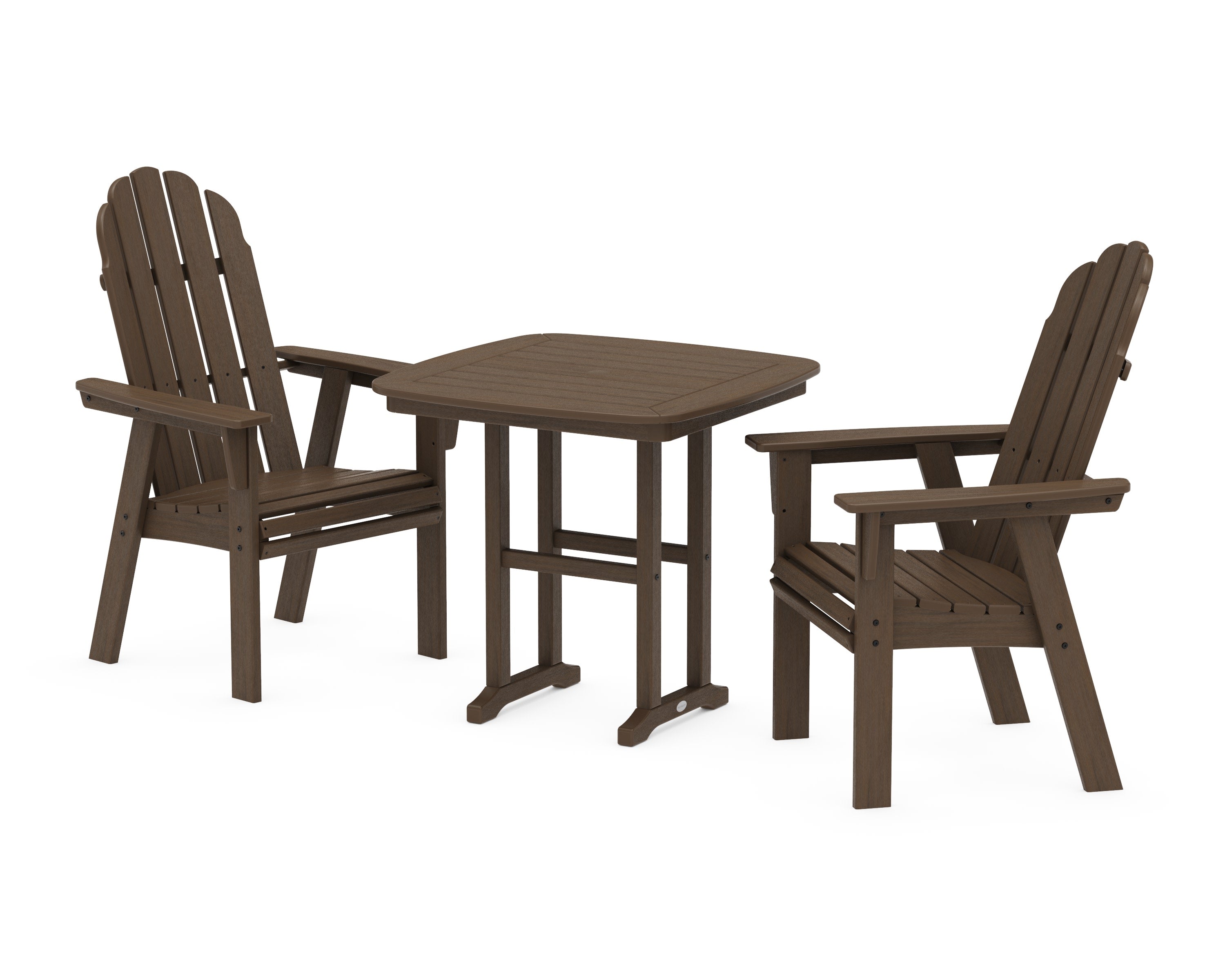 Vineyard Adirondack 3-Piece Dining Set in Kona
