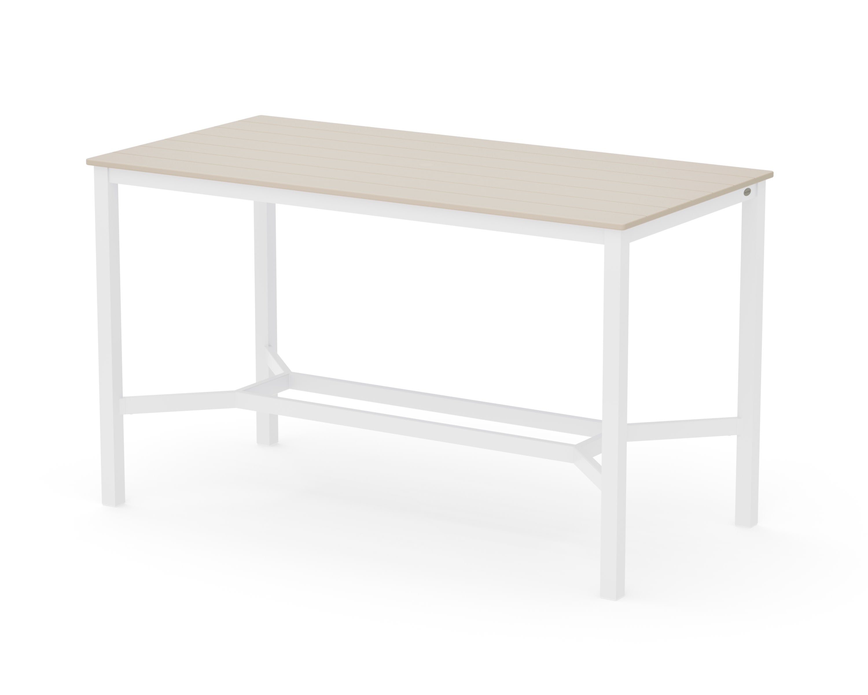 Main Street 36 x 72 Bar Table in White / Sand