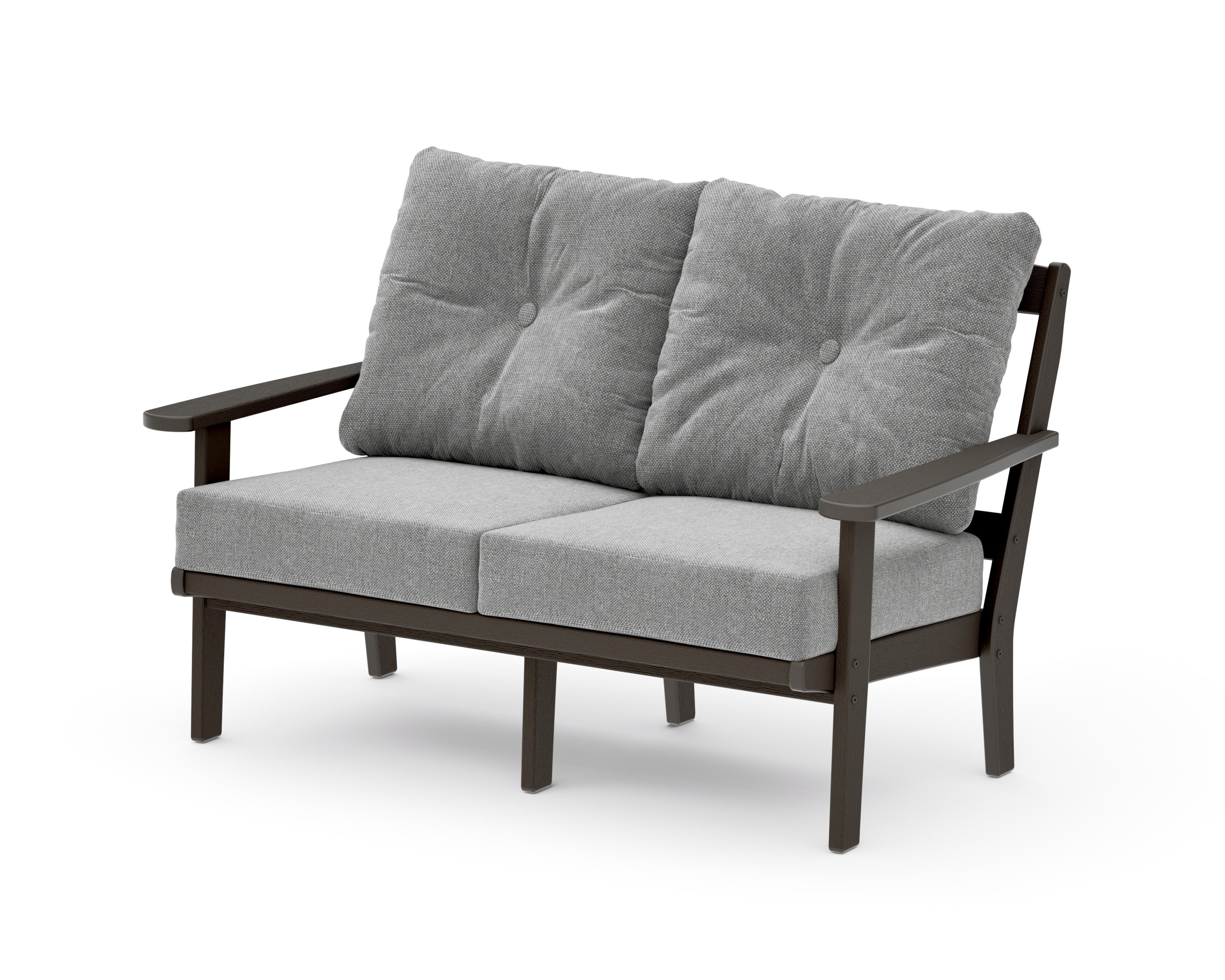 Mission Deep SeatingLoveseat in Vintage Coffee / Grey Mist