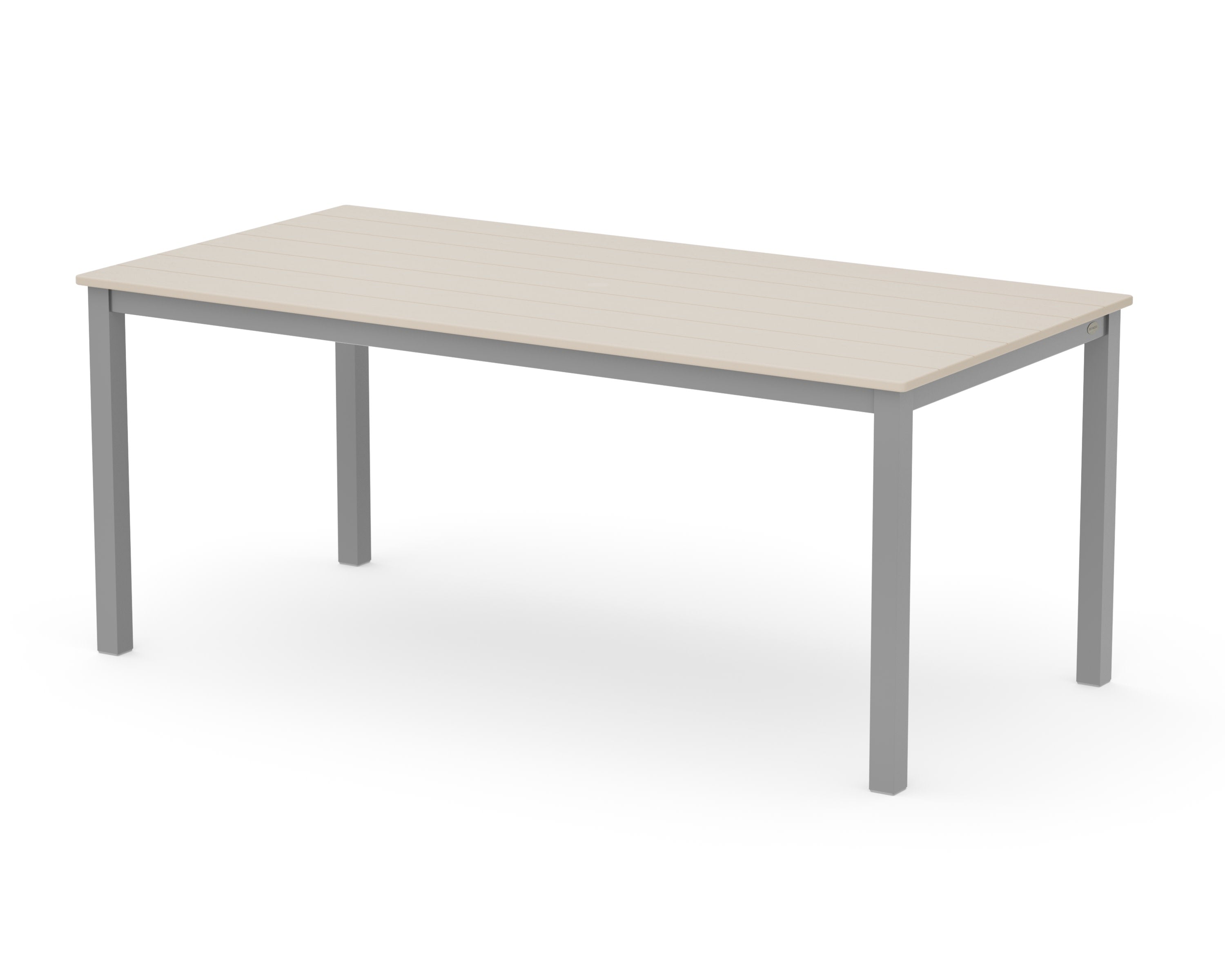 Main Street 36" x 72" Dining Table in Silver / Sand
