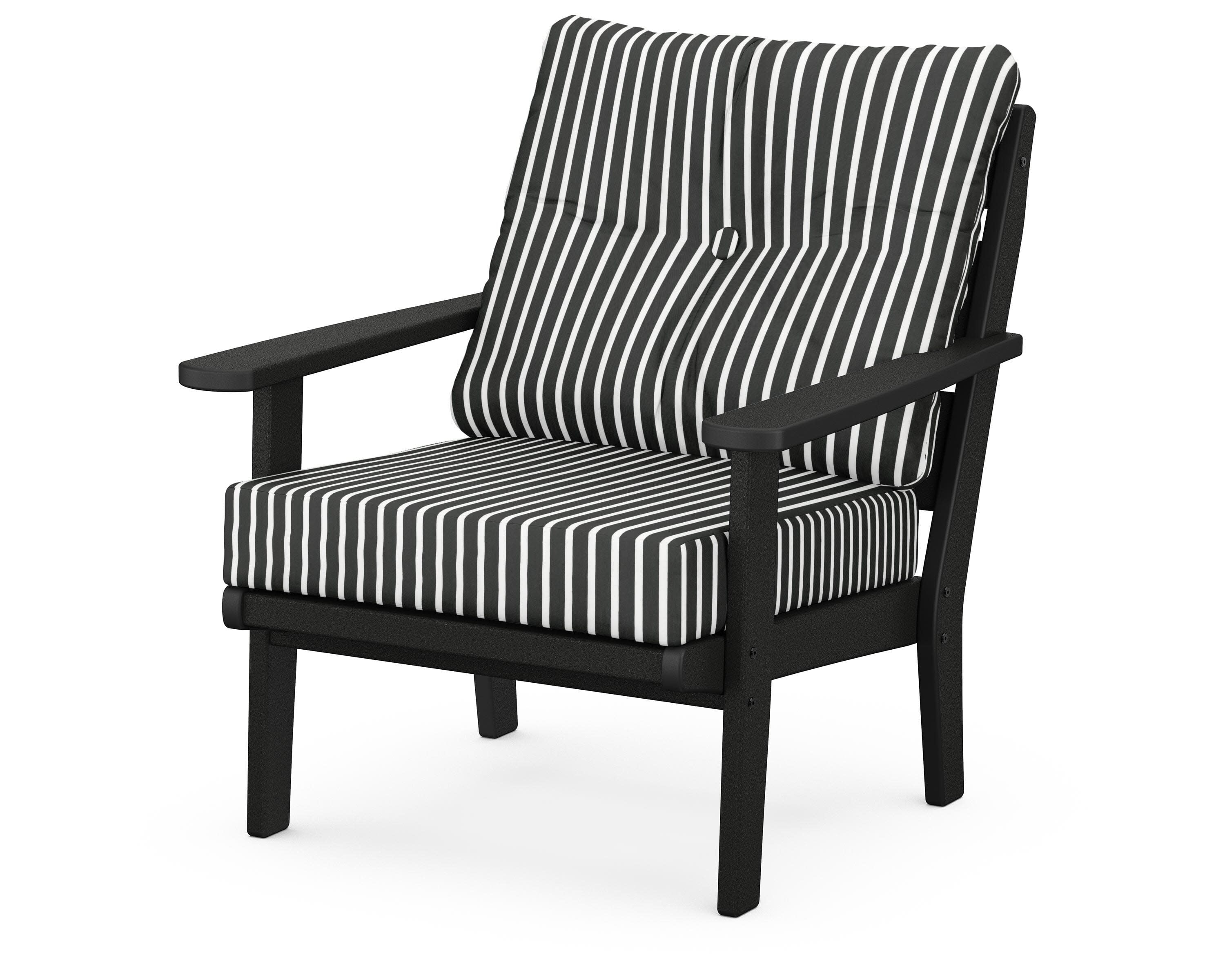 Lakeside Deep Seating Chair in Black / Shore Classic