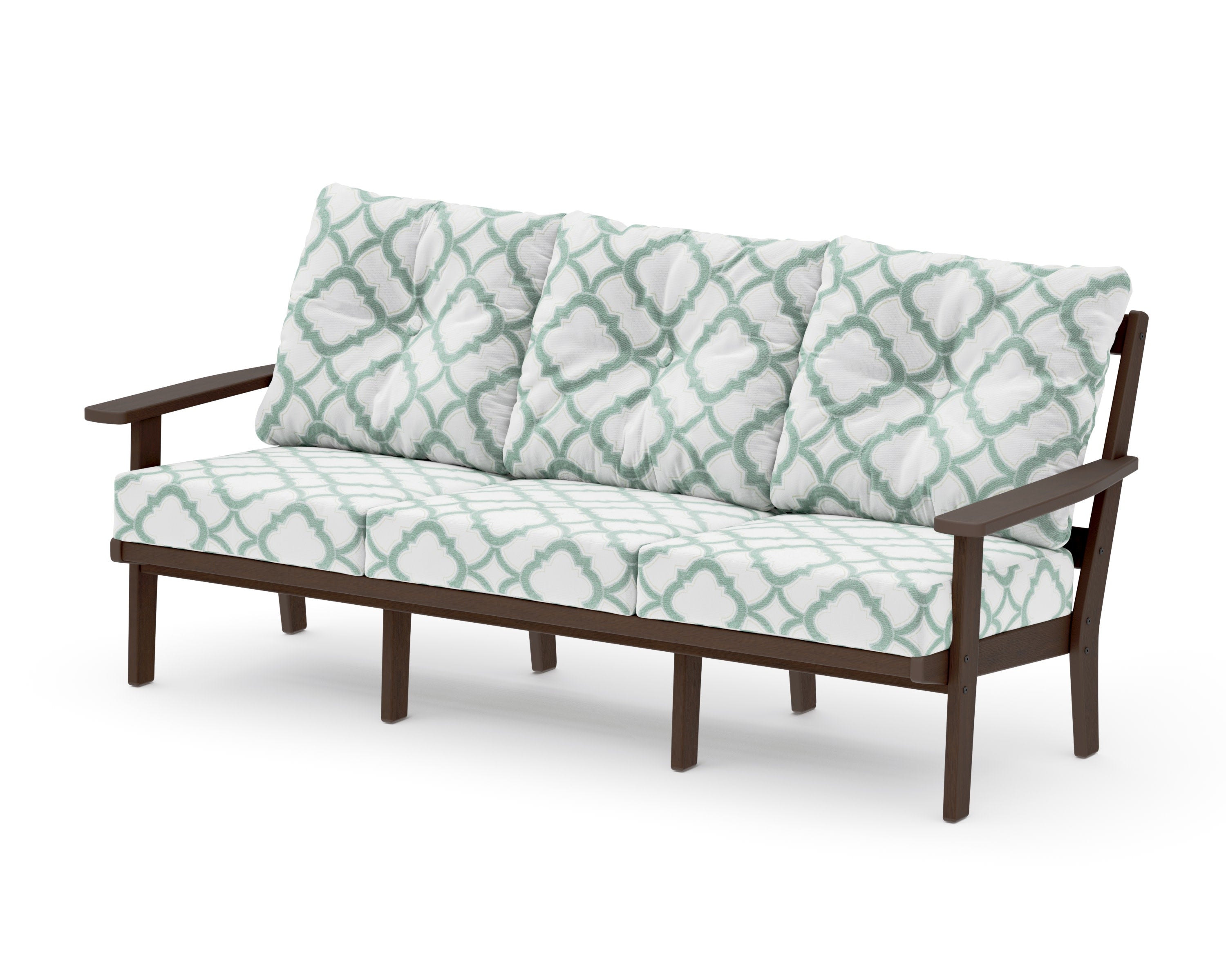 PrairieDeep Seating Sofa in Kona / Trellis Glacier Spa