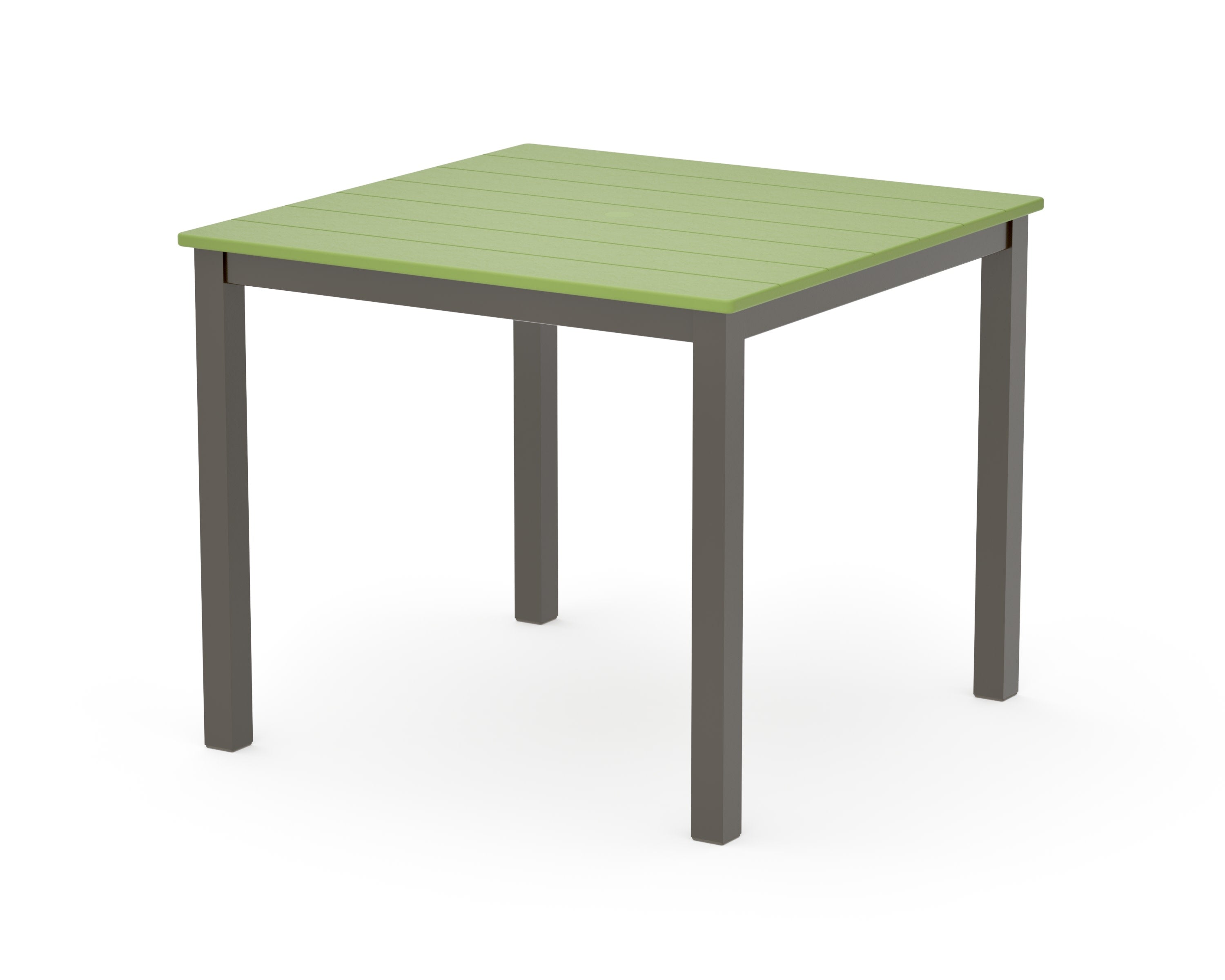 Main Street 36" x 36" Dining Table in Bronze / Lime