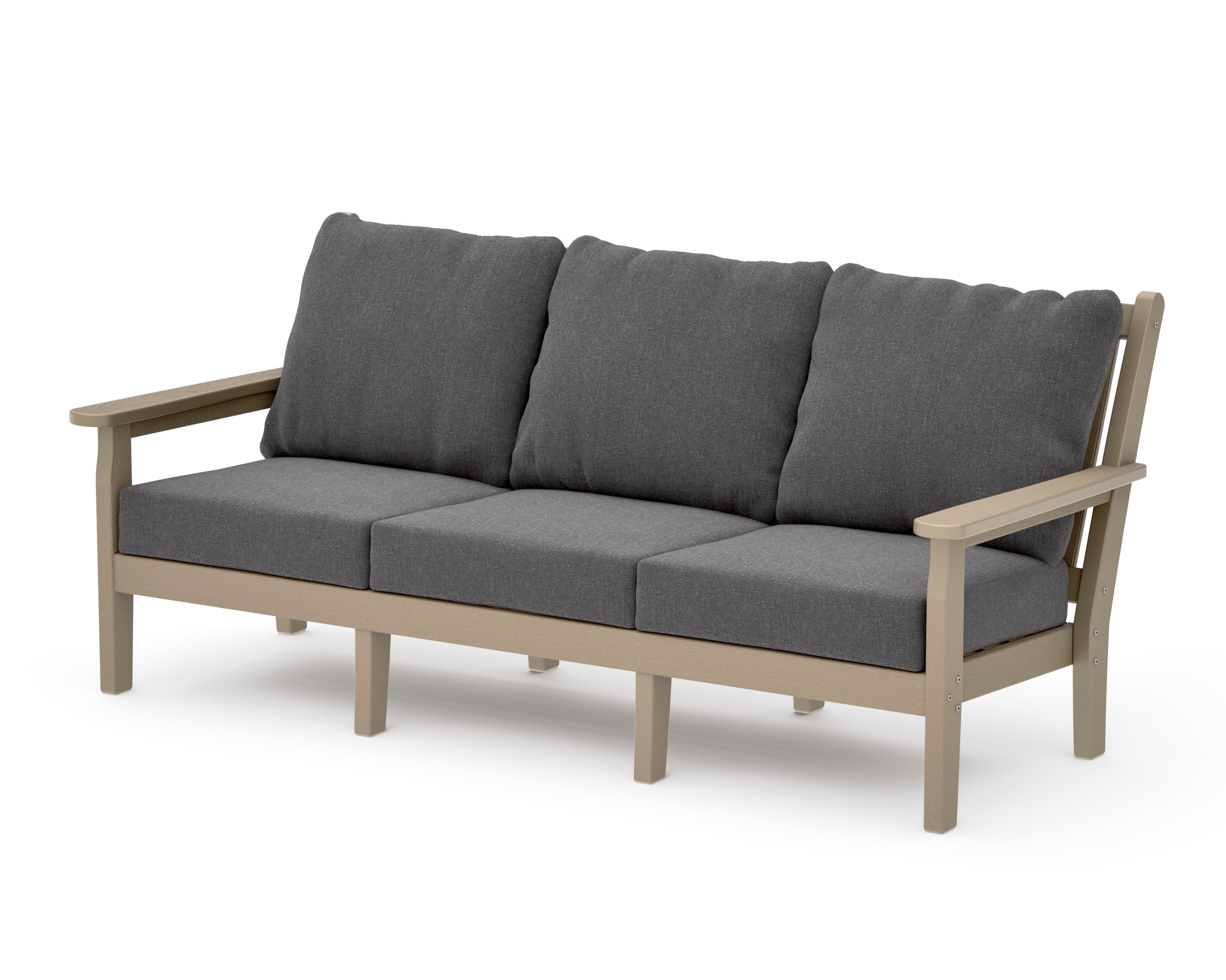 Chippendale Deep Seating Sofa in Vintage Sahara / Ash Charcoal