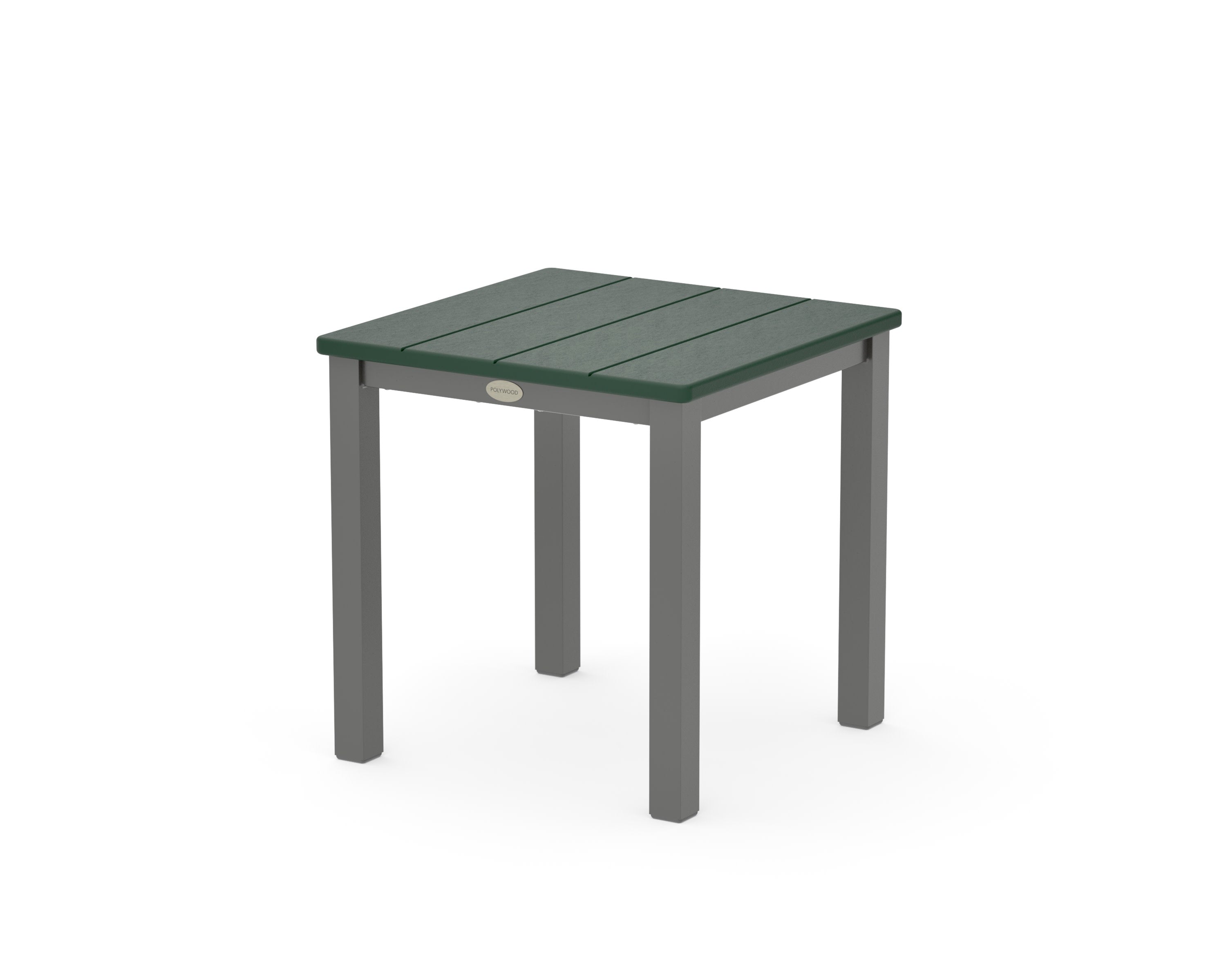 Main Street 18" Side Table in Charcoal / Green