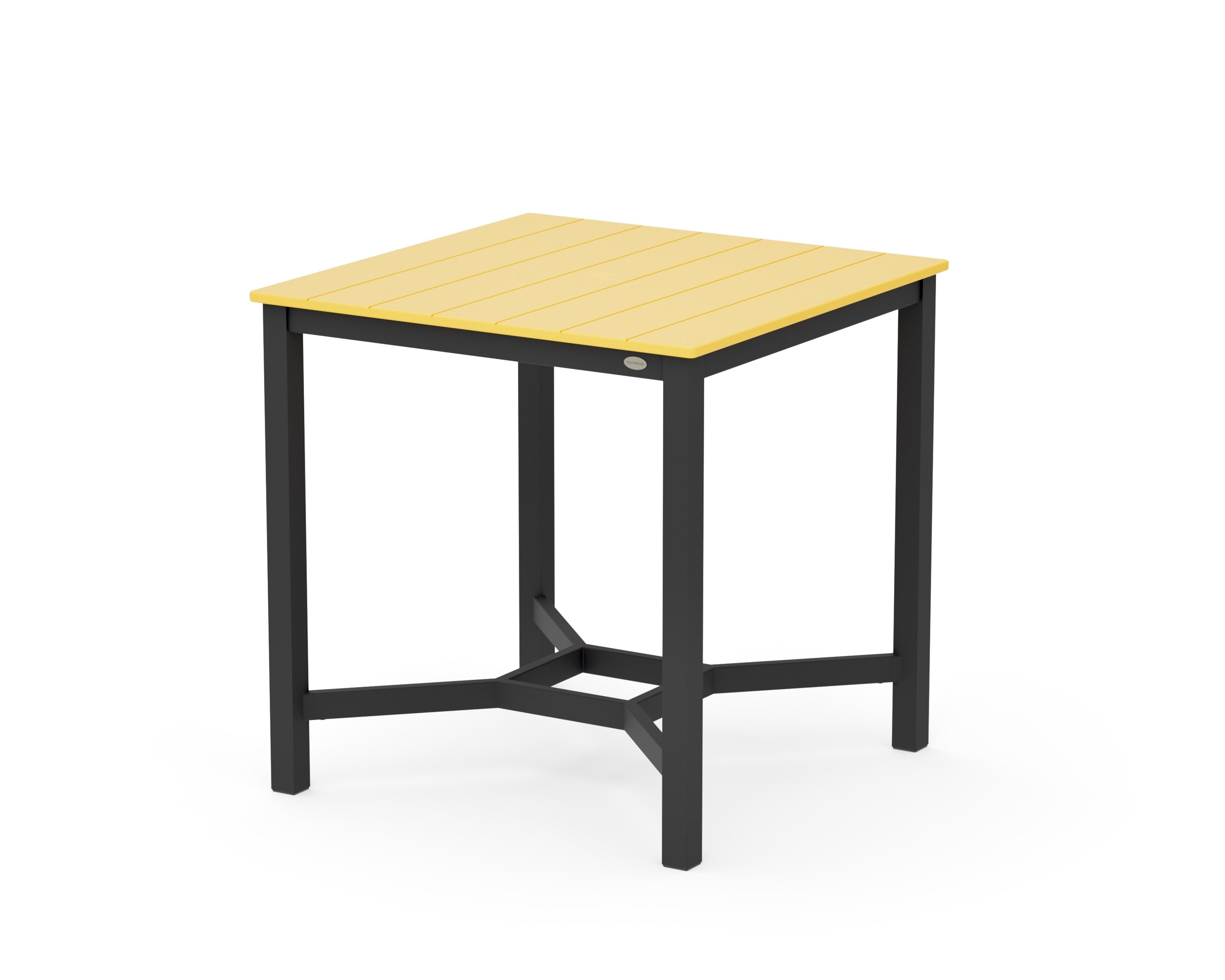 Main Street 36 x 36 Counter Table in Black / Lemon