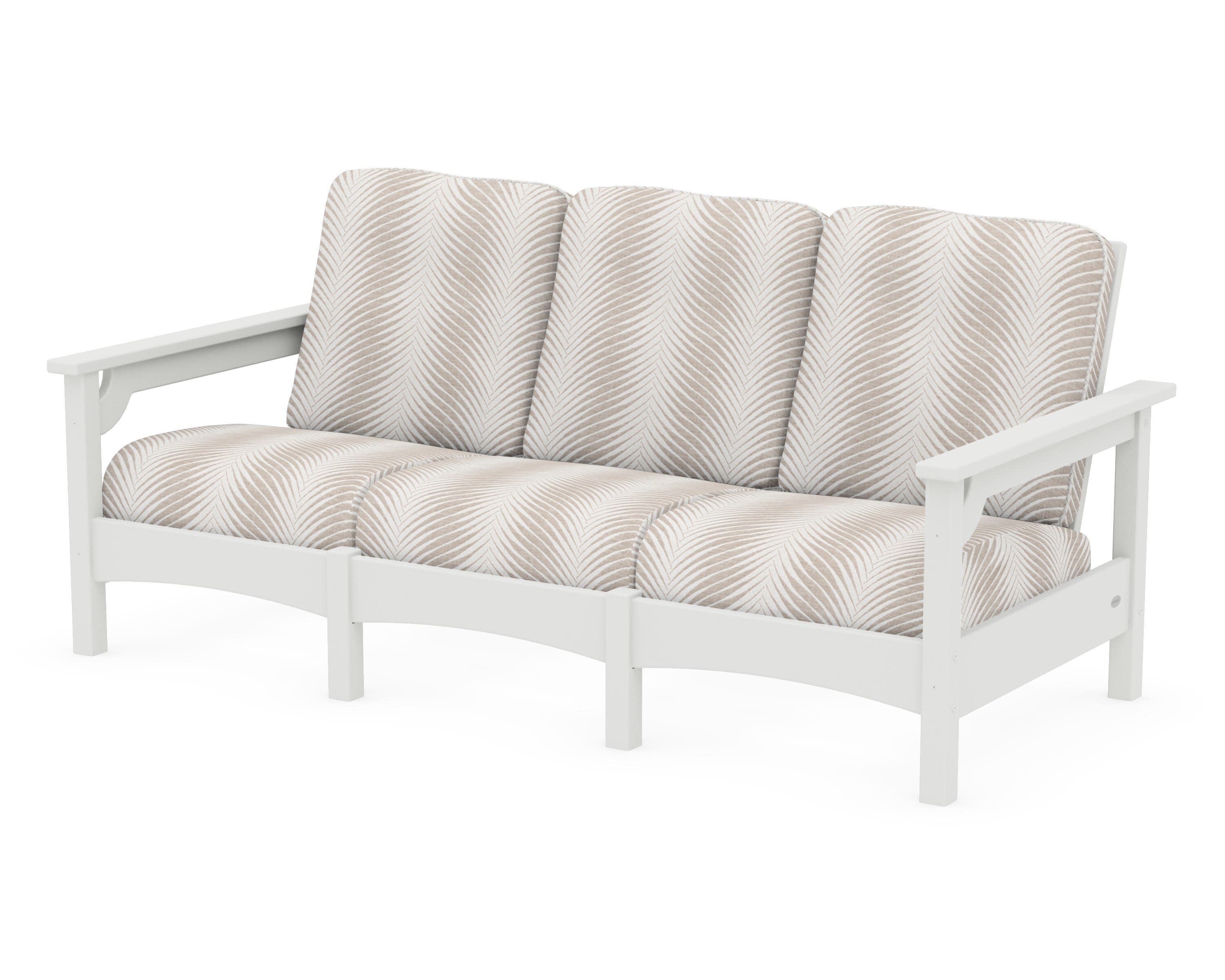Club Sofa in Vintage White / Clock Out Cloud