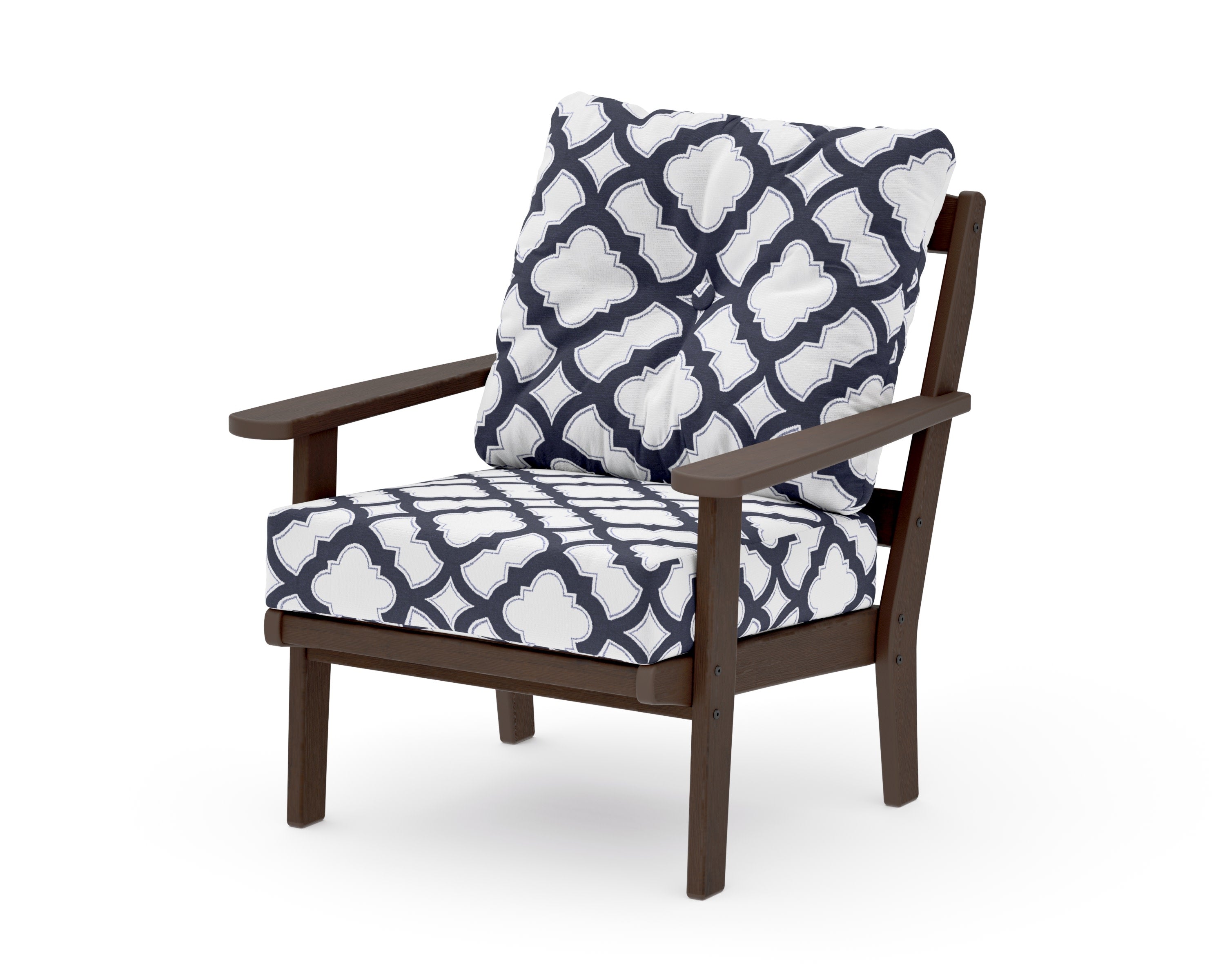 Mission Deep Seating Chair in Kona / Trellis Navy