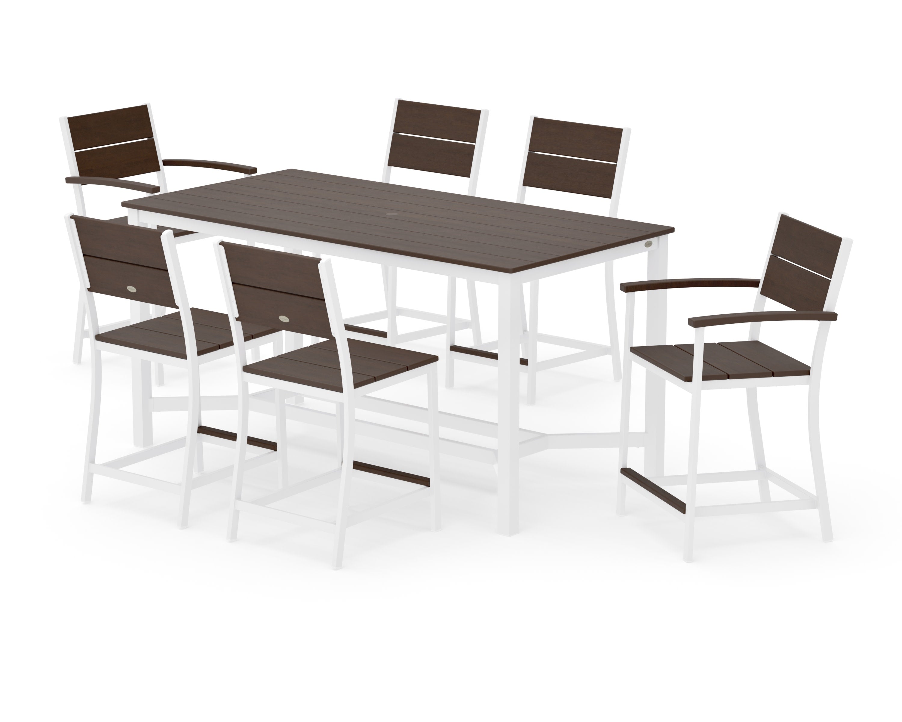 Main Street 7-Piece Counter Set in White / Kona