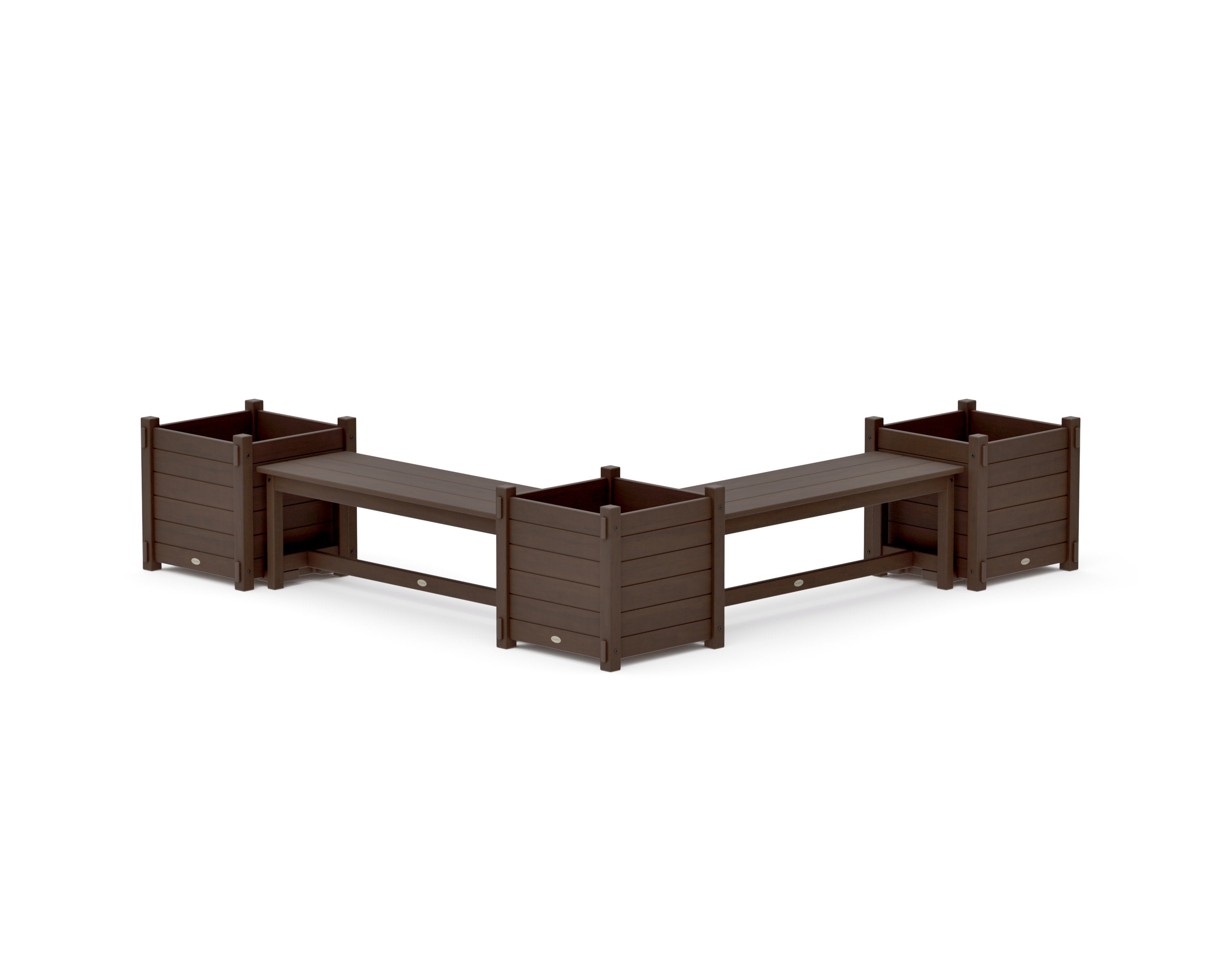 48" Nautical L- Shaped Planter Bench Corner Set - Large in Kona