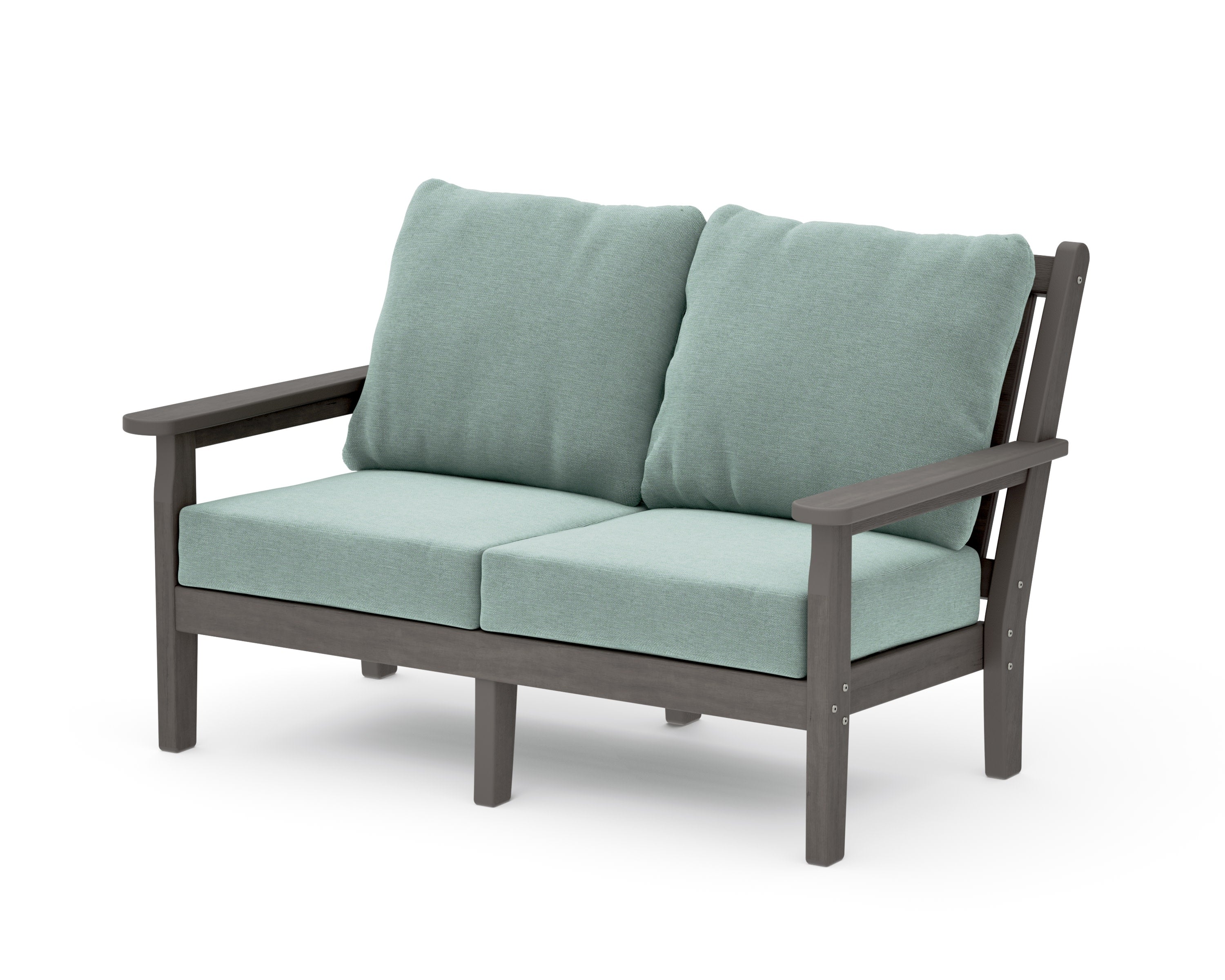 Chippendale Deep Seating Loveseat in Driftwood / Glacier Spa