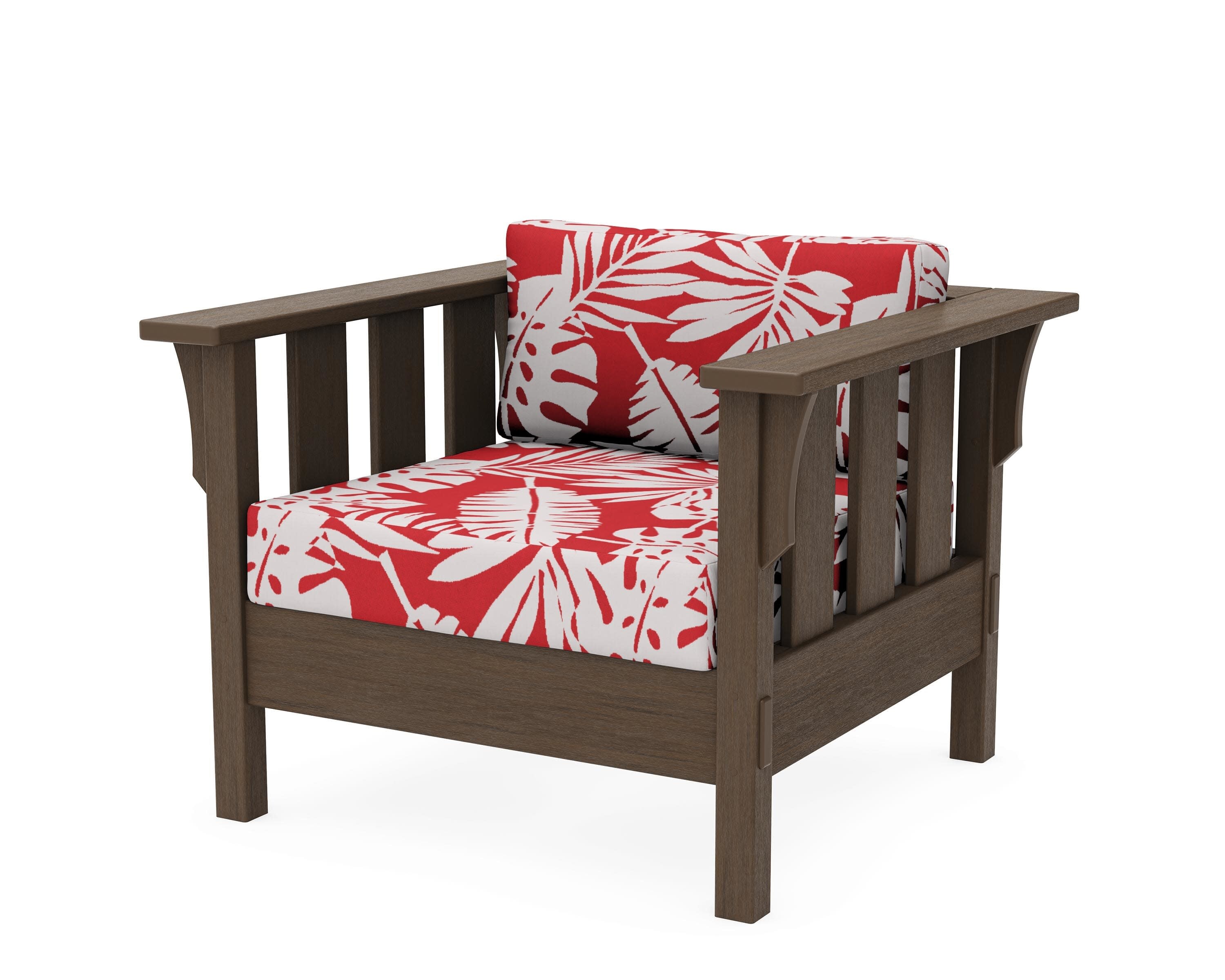 Acadia Deep Seating Chair in Kona / Leaf Crimson