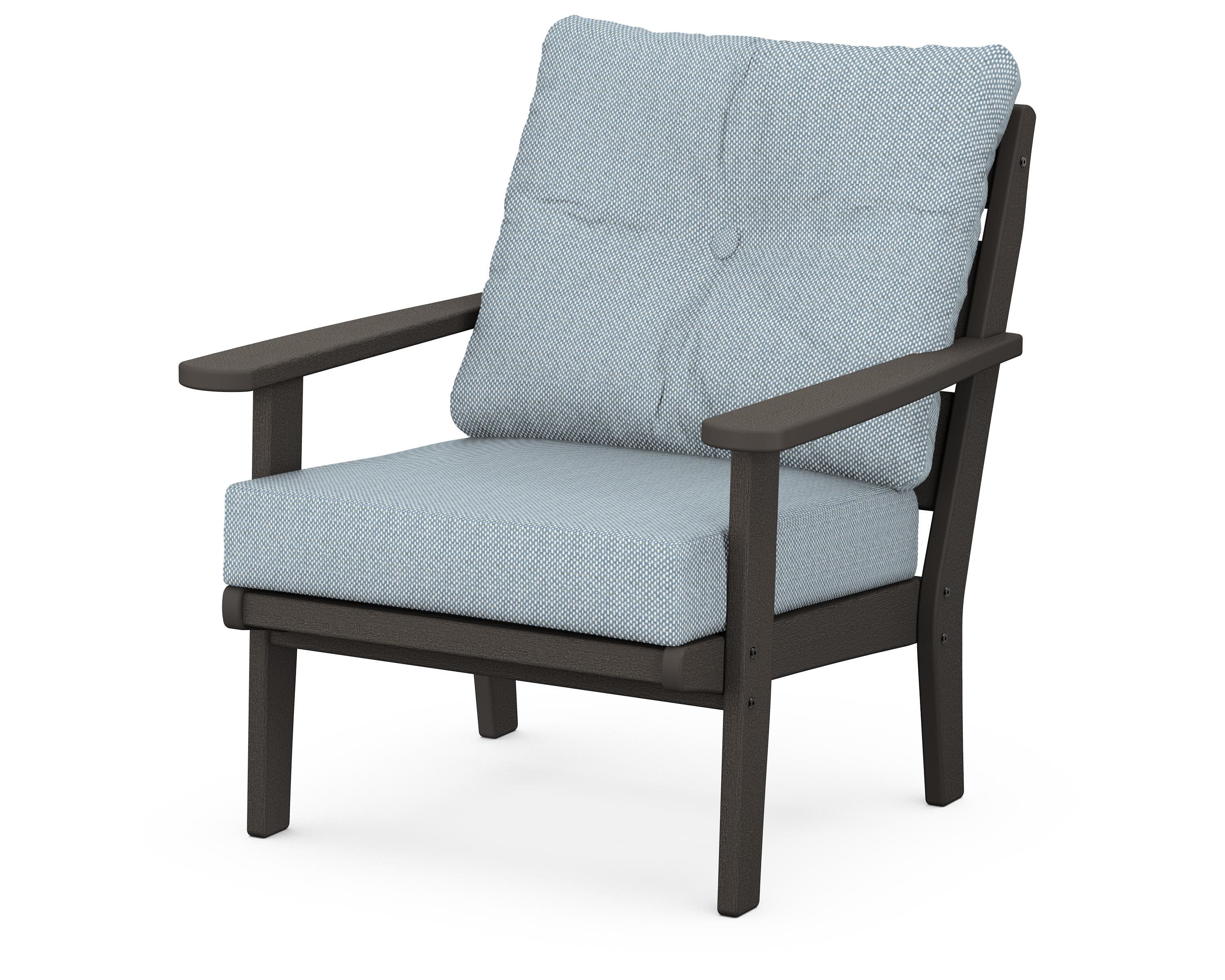 Lakeside Deep Seating Chair in Vintage Coffee / Exhale Sky
