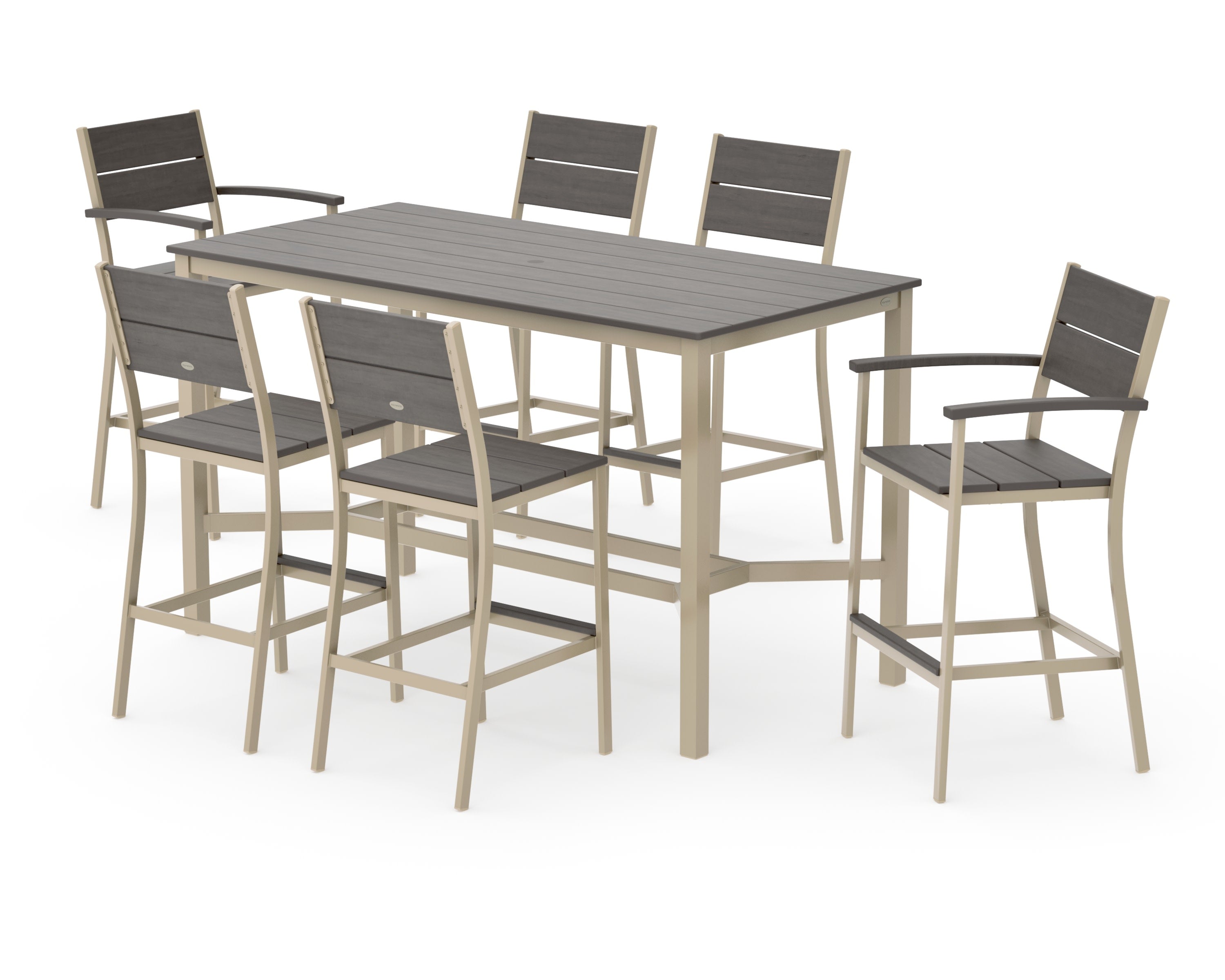 Main Street 7-Piece Bar Set in Sand / Driftwood