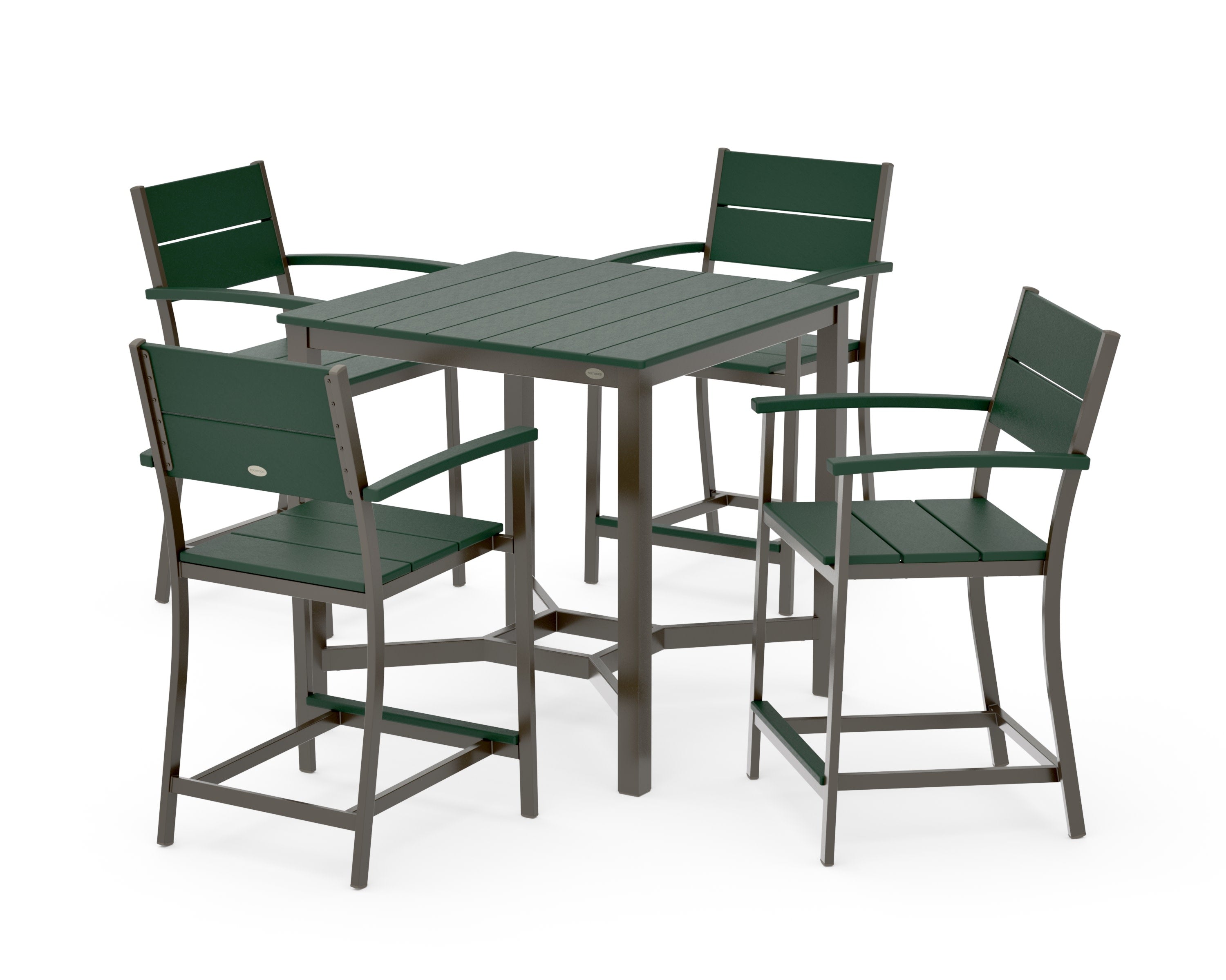 Main Street 5-Piece Counter Set in Bronze / Green