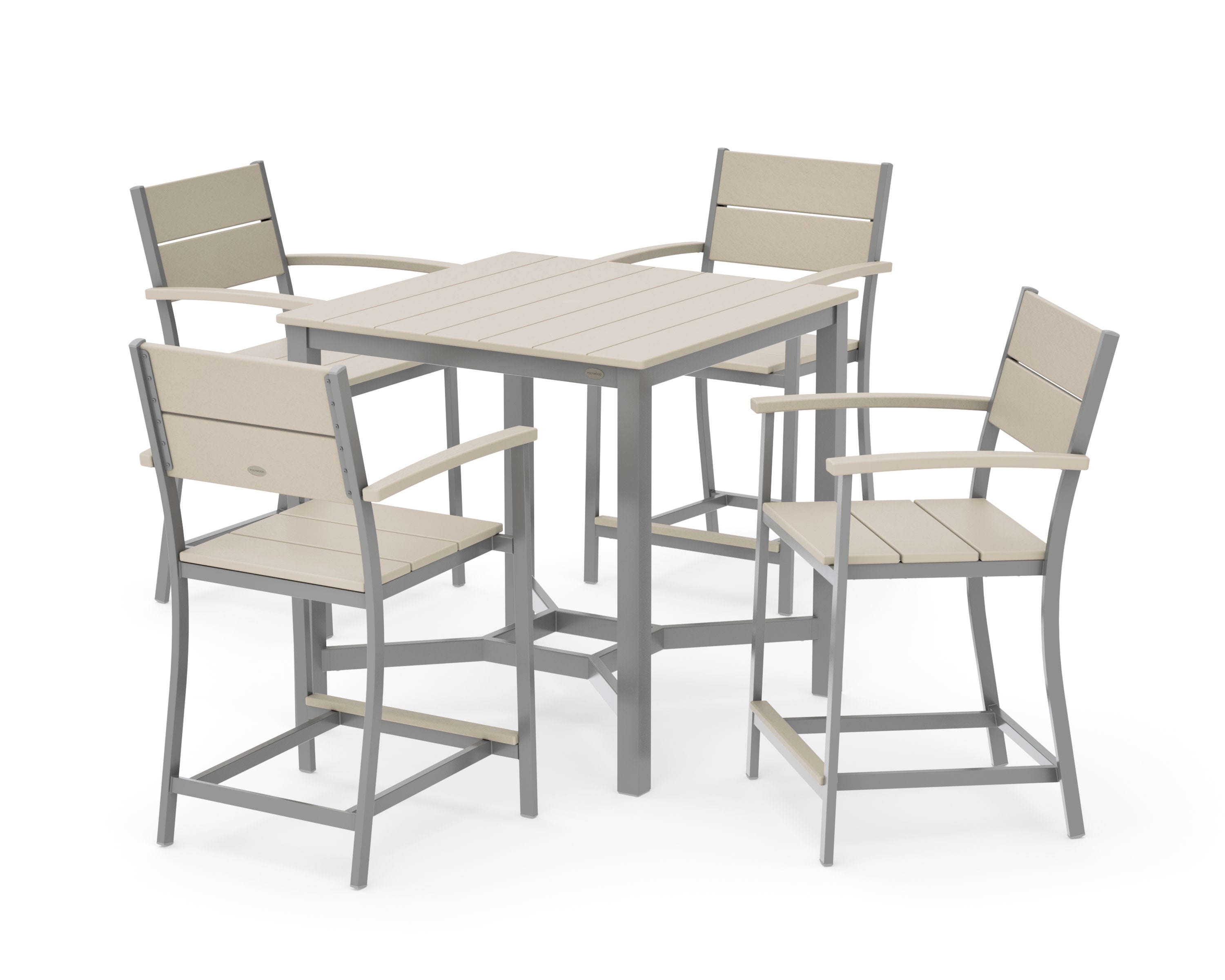 Main Street 5-Piece Counter Set in Silver / Sand