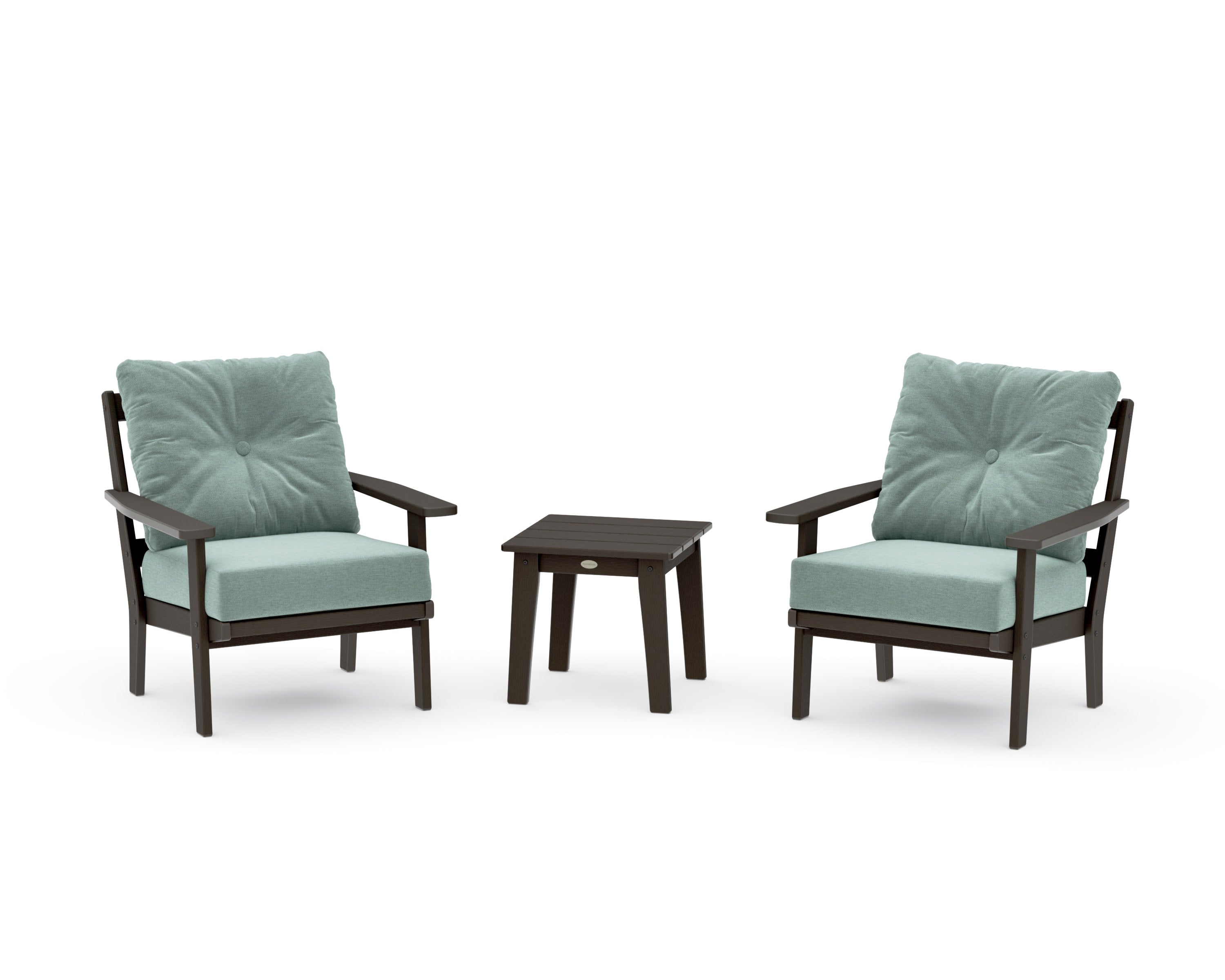 Prairie 3-Piece Deep Seating Set in Vintage Coffee / Glacier Spa