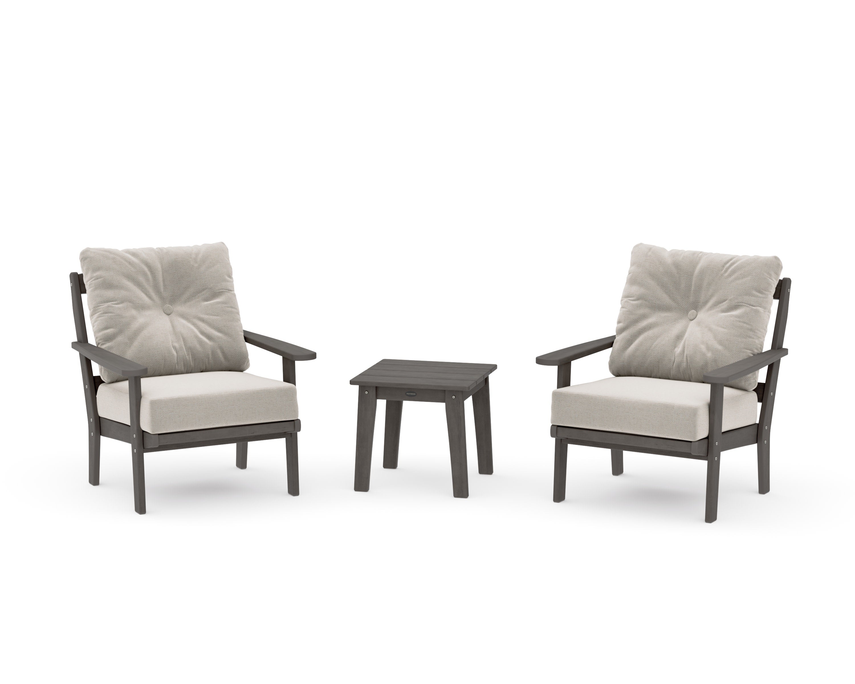Mission 3-Piece Deep Seating Set in Driftwood / Dune Burlap