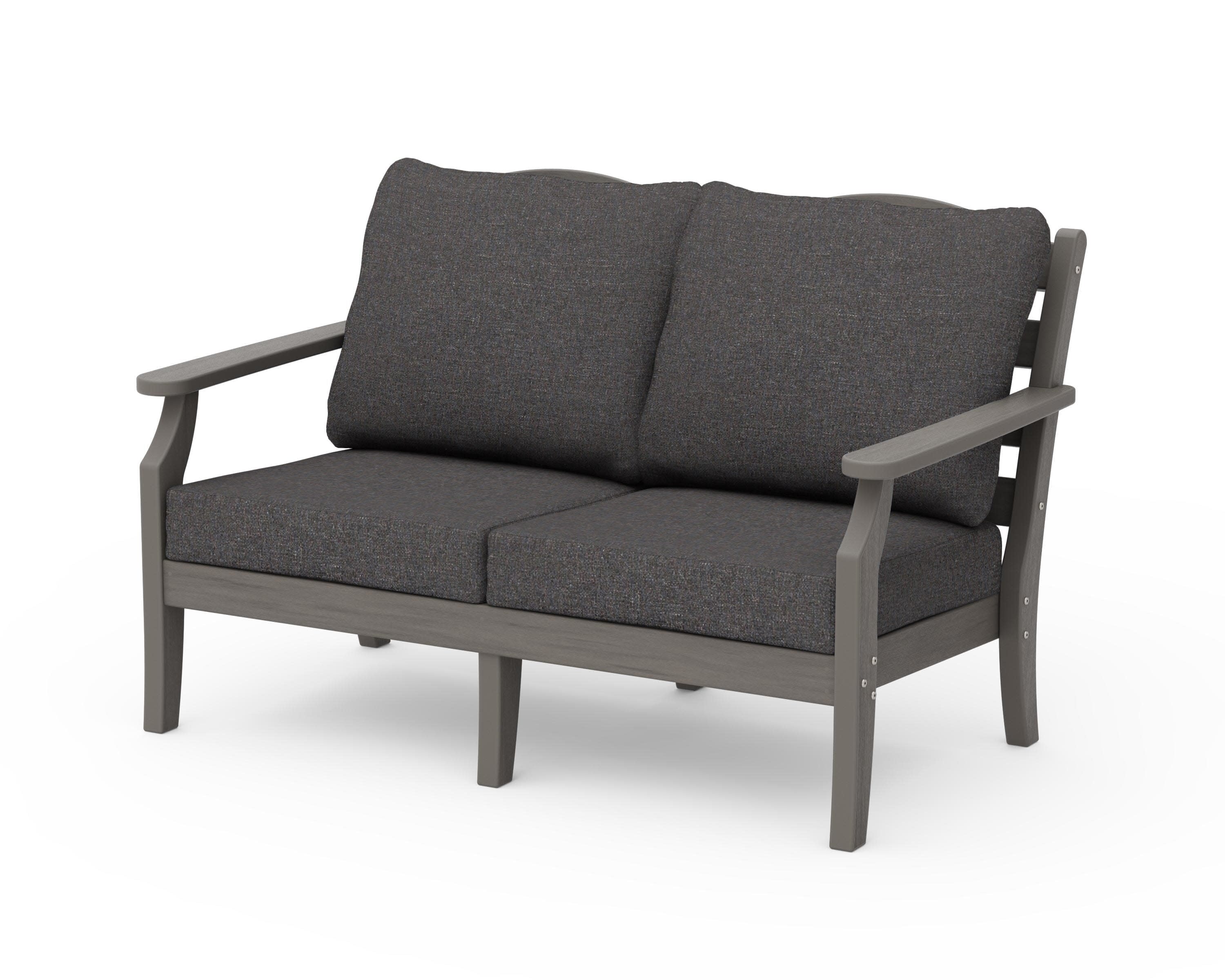 Savannah Deep Seating Loveseat in Driftwood / Ash Charcoal