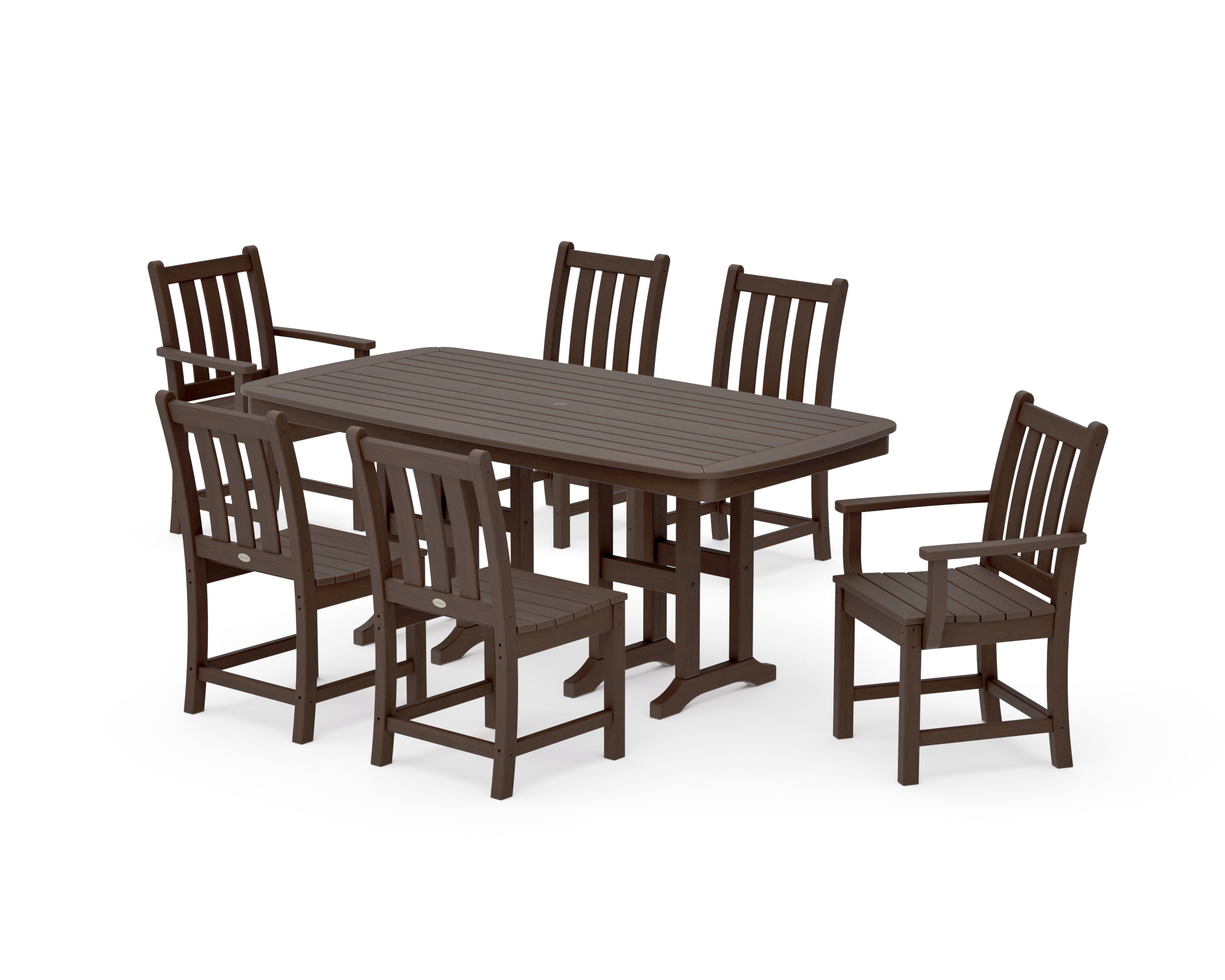 Traditional Garden 7-Piece Dining Set in Kona