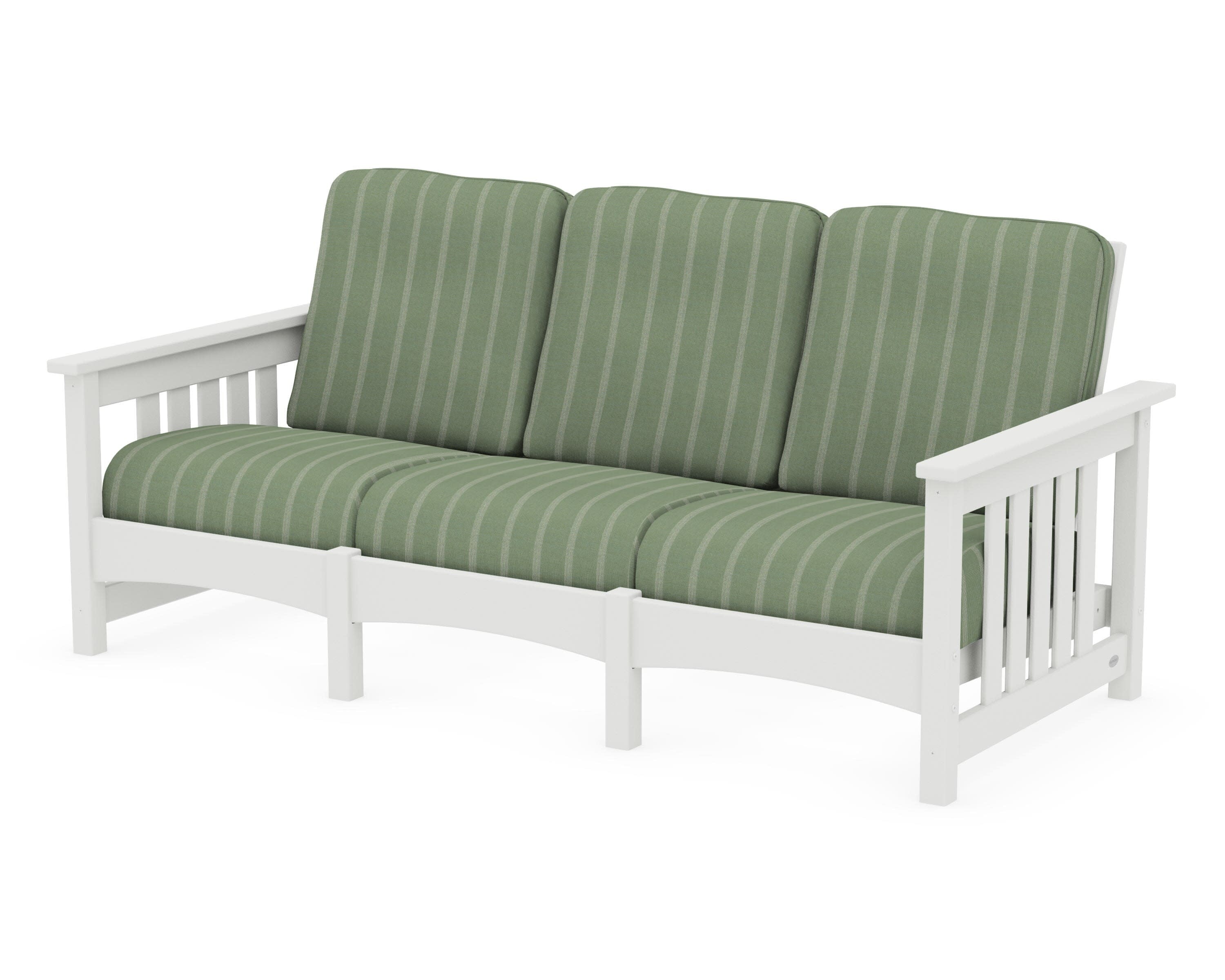 Club Mission Sofa in Vintage White / Unwind Rainwashed