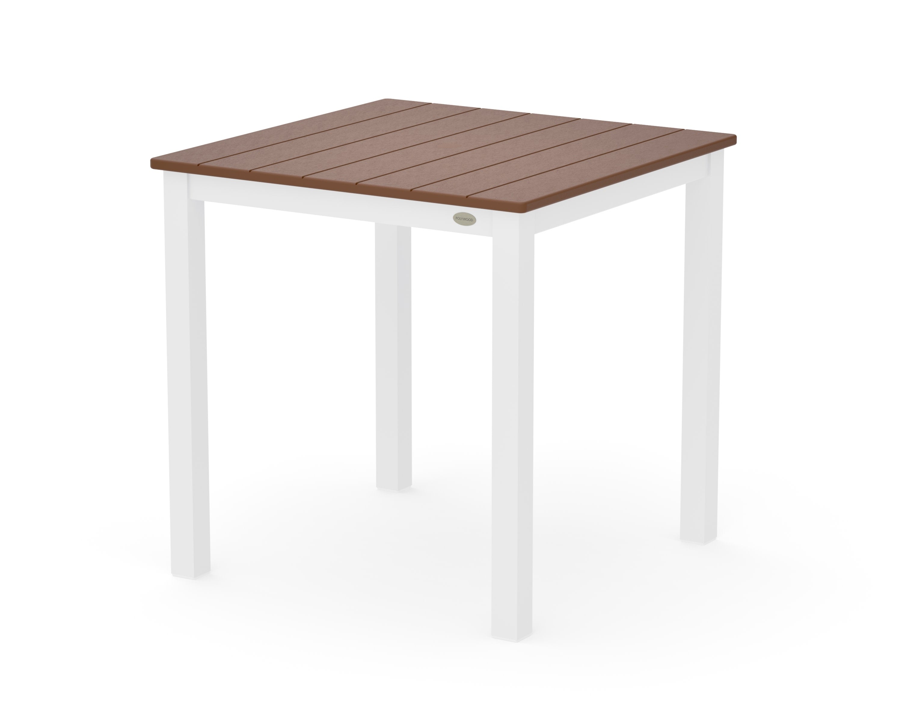 Main Street 30 x 30 Dining Table in White / Teak