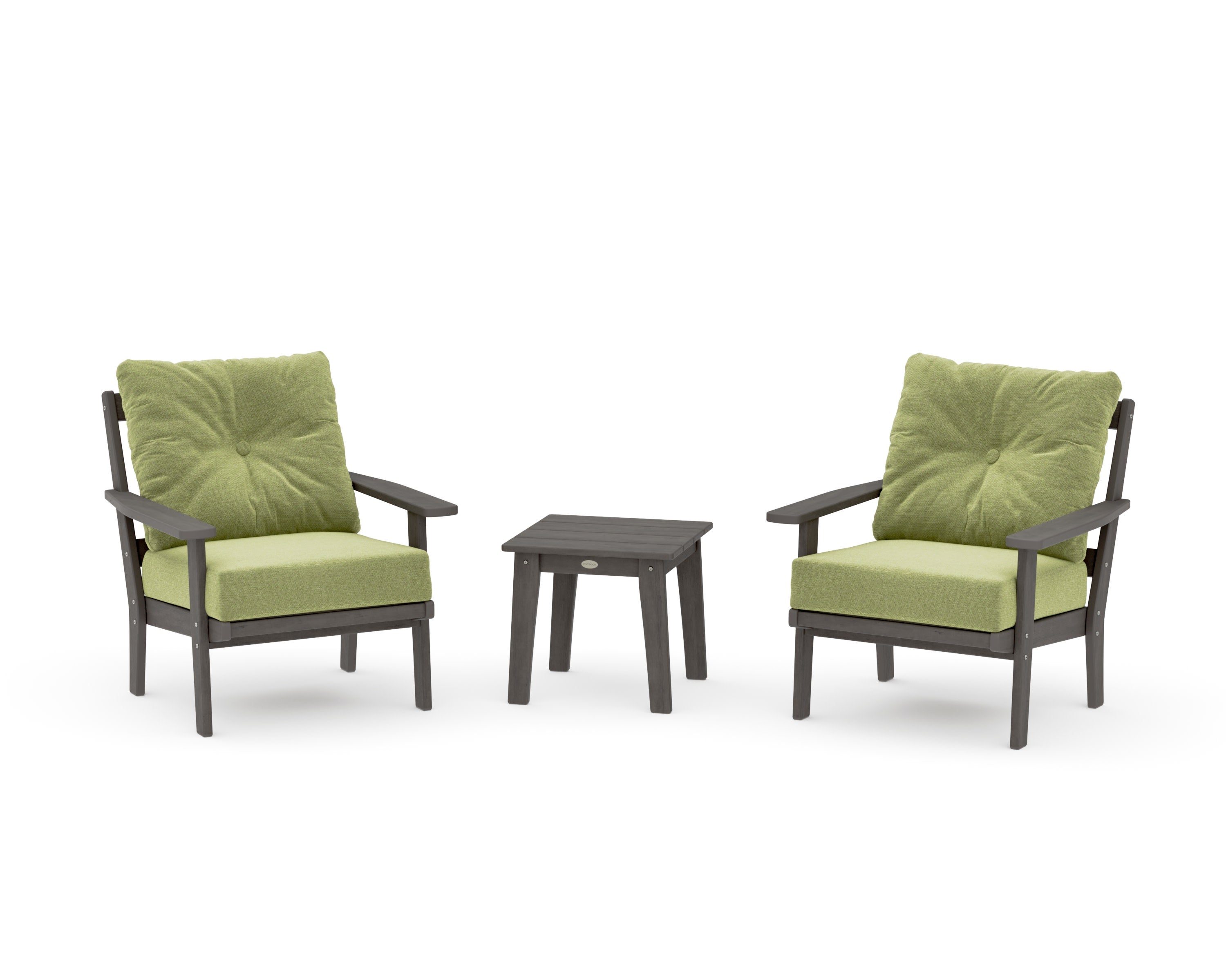 Prairie 3-Piece Deep Seating Set in Driftwood / Chartreuse Boucle