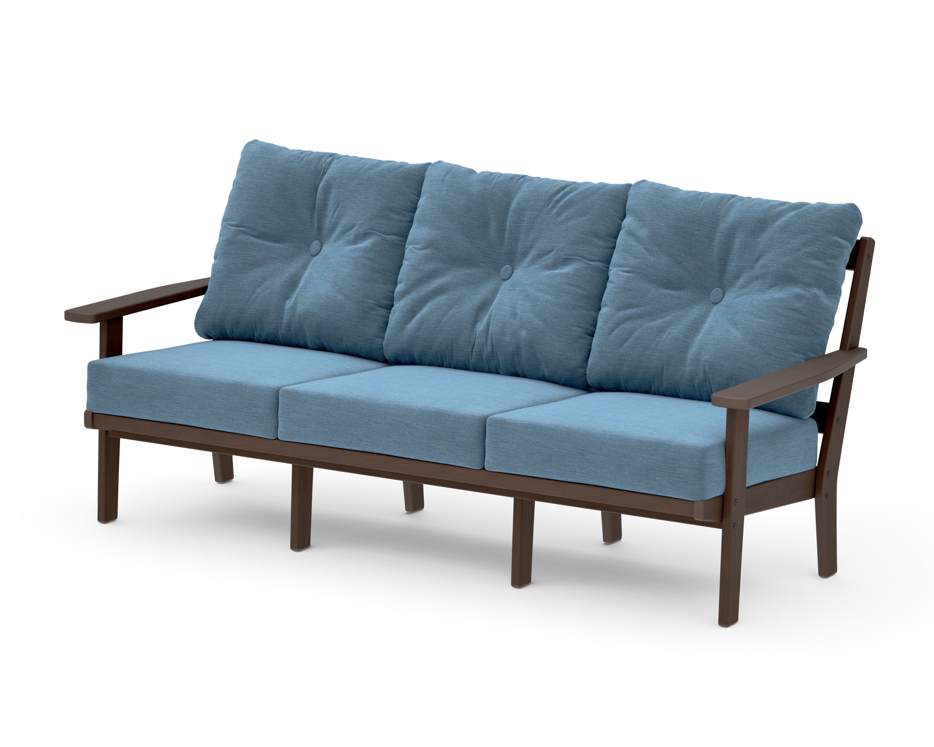 PrairieDeep Seating Sofa in Kona / Sky Blue