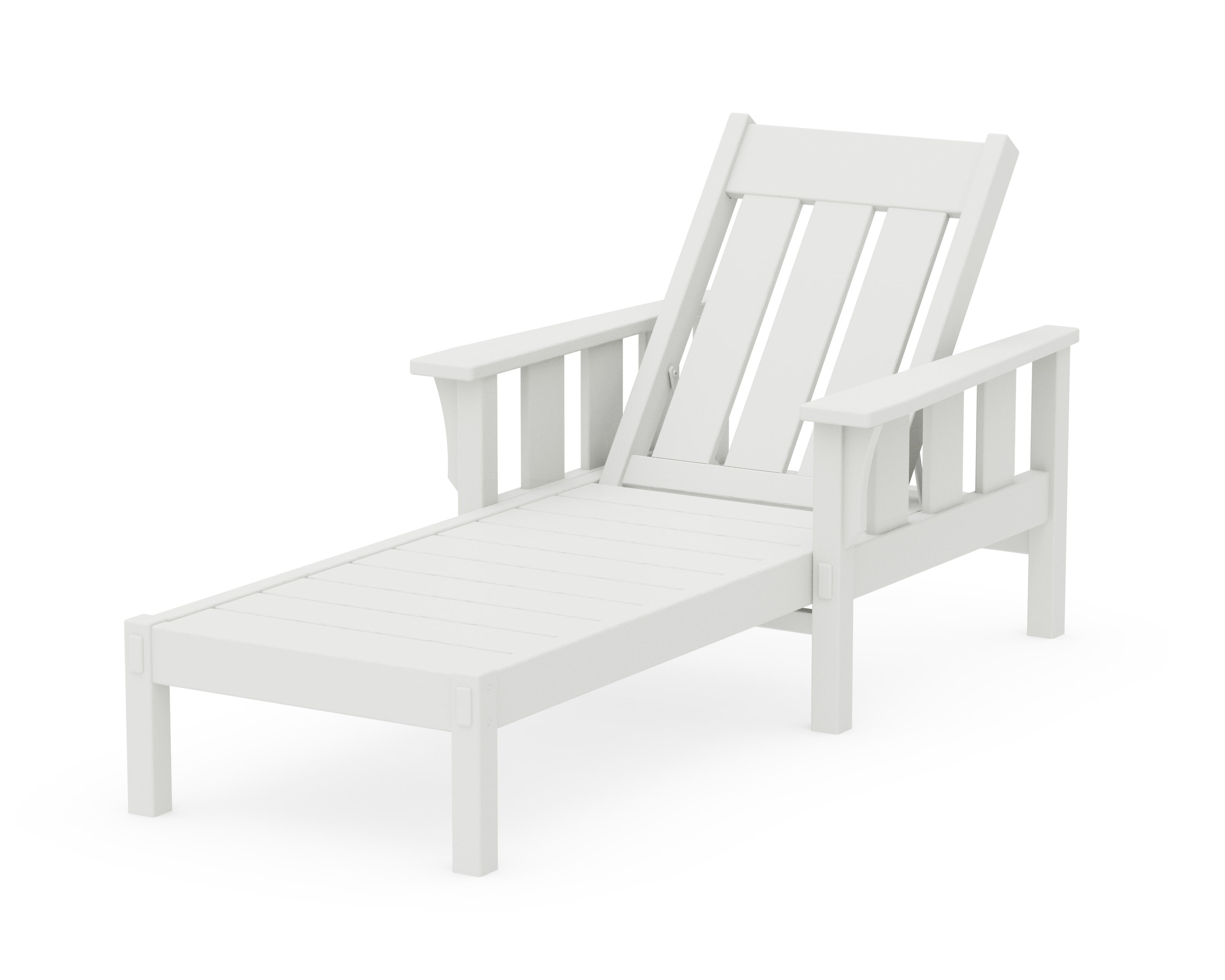 Acadia Chaise Lounge in Vintage White