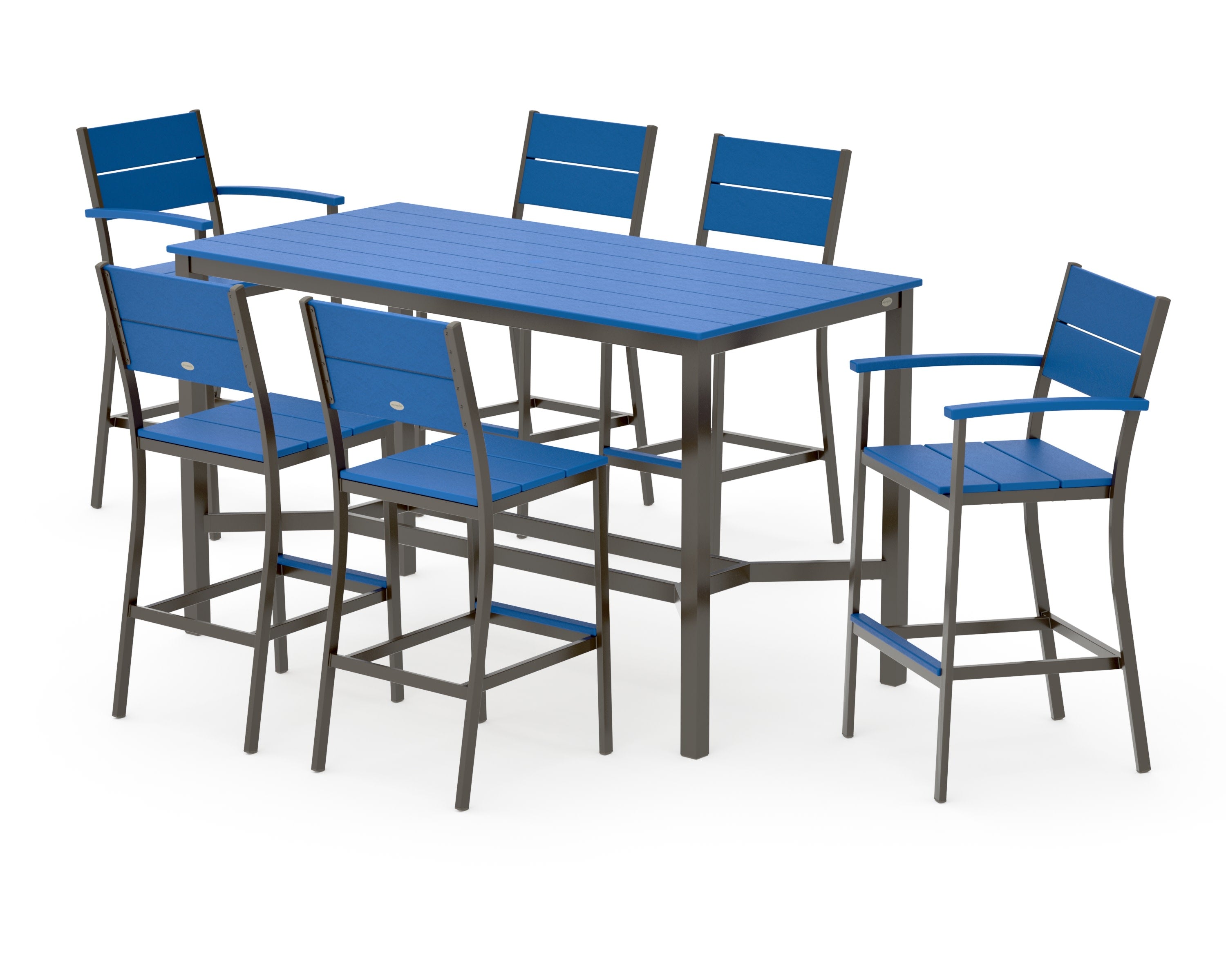 Main Street 7-Piece Bar Set in Bronze / Pacific Blue