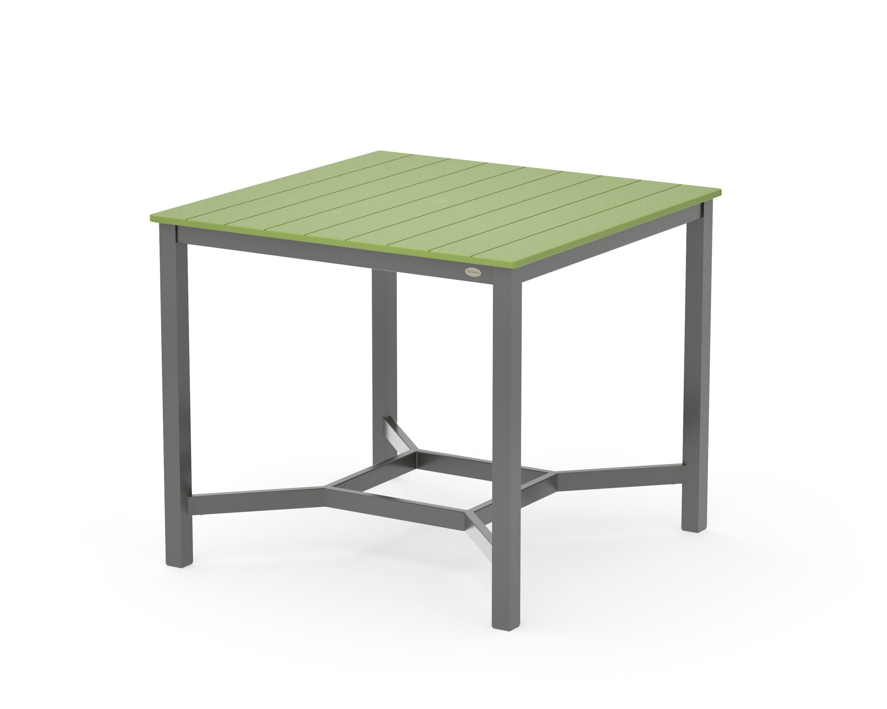 Main Street 42 x 42 Counter Table in Charcoal / Lime