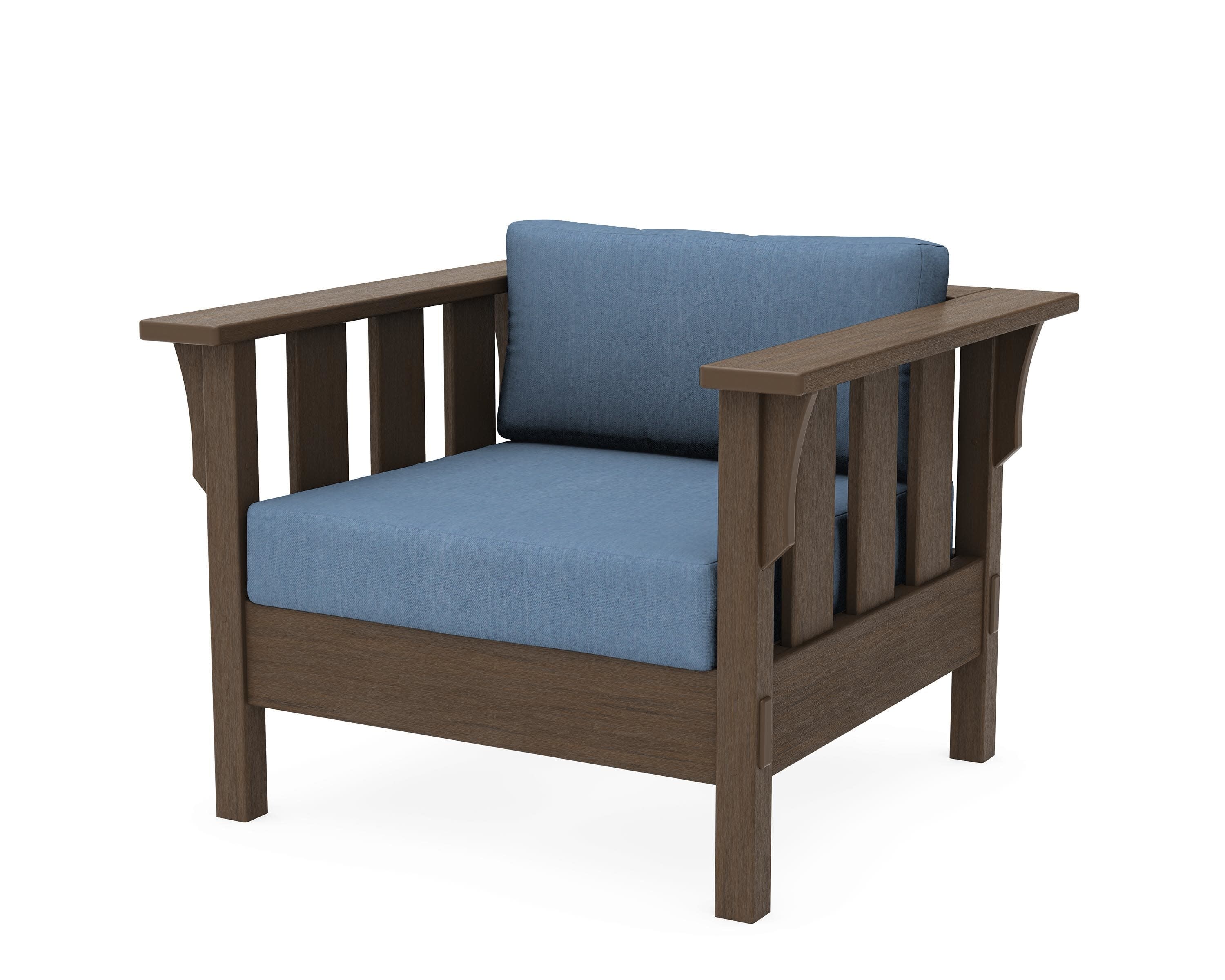 Acadia Deep Seating Chair in Kona / Sky Blue