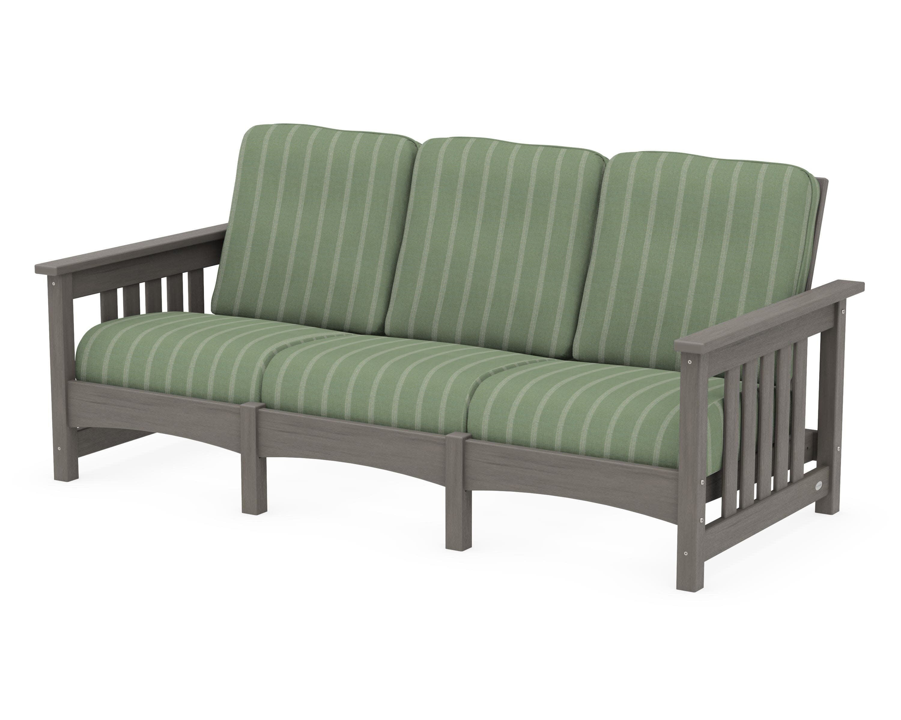Club Mission Sofa in Driftwood / Unwind Rainwashed