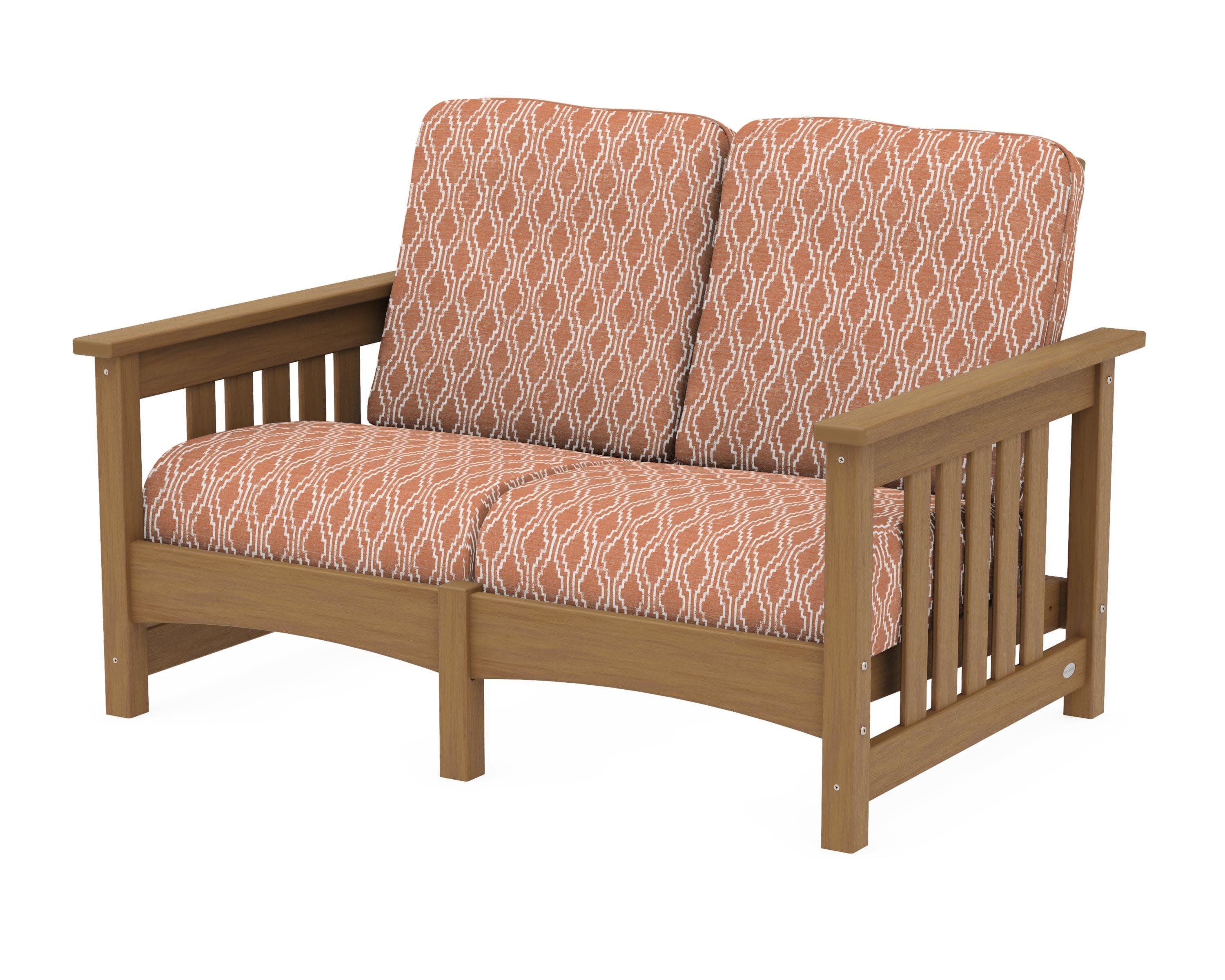 Club Mission Loveseat in Natural / Solve Clay