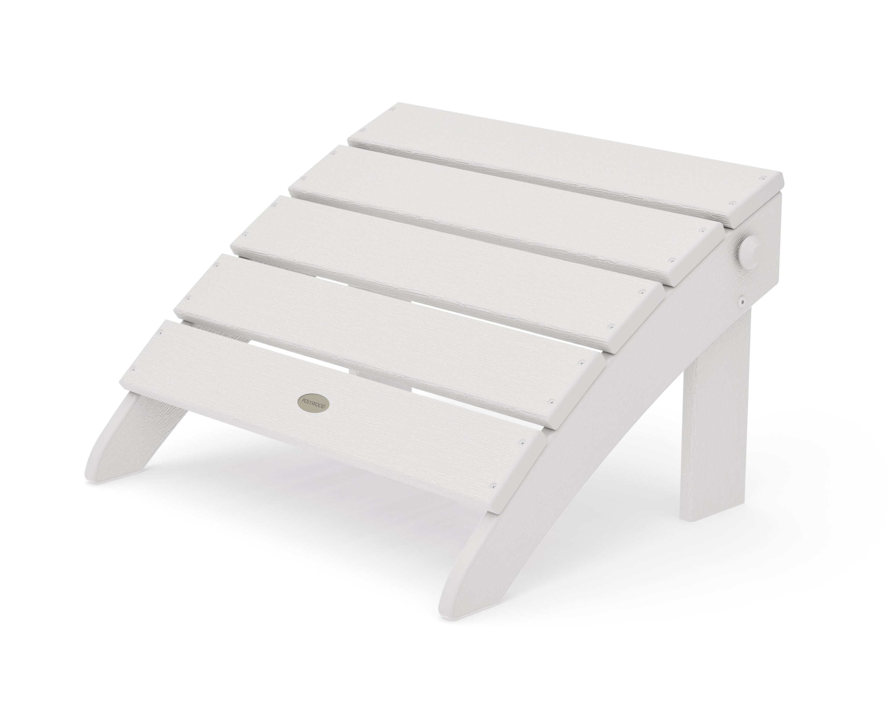 Classic Oversized Adirondack Folding Ottoman in Vintage White