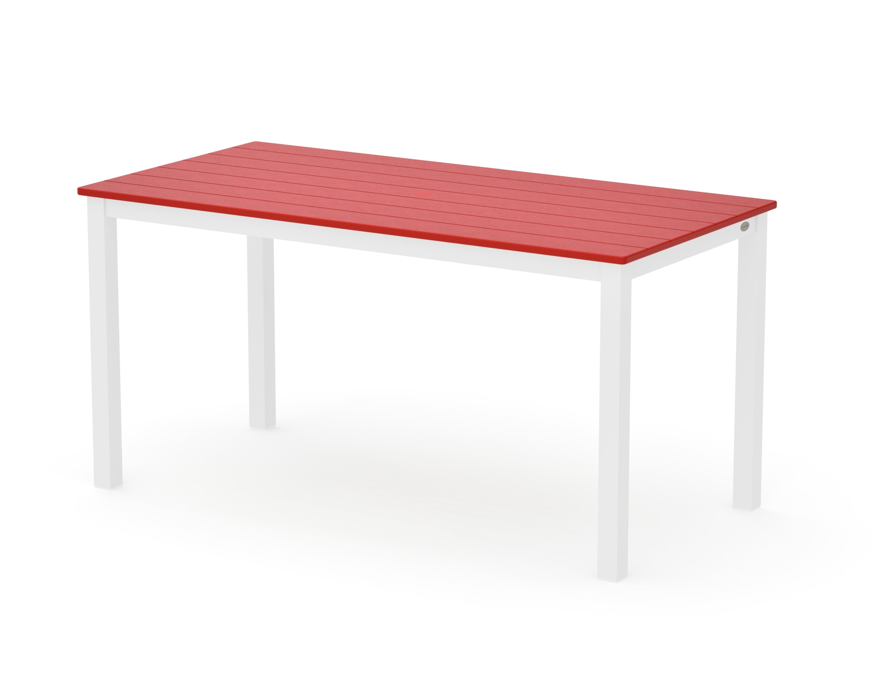 Main Street 30 x 60 Dining Table in White / Sunset Red
