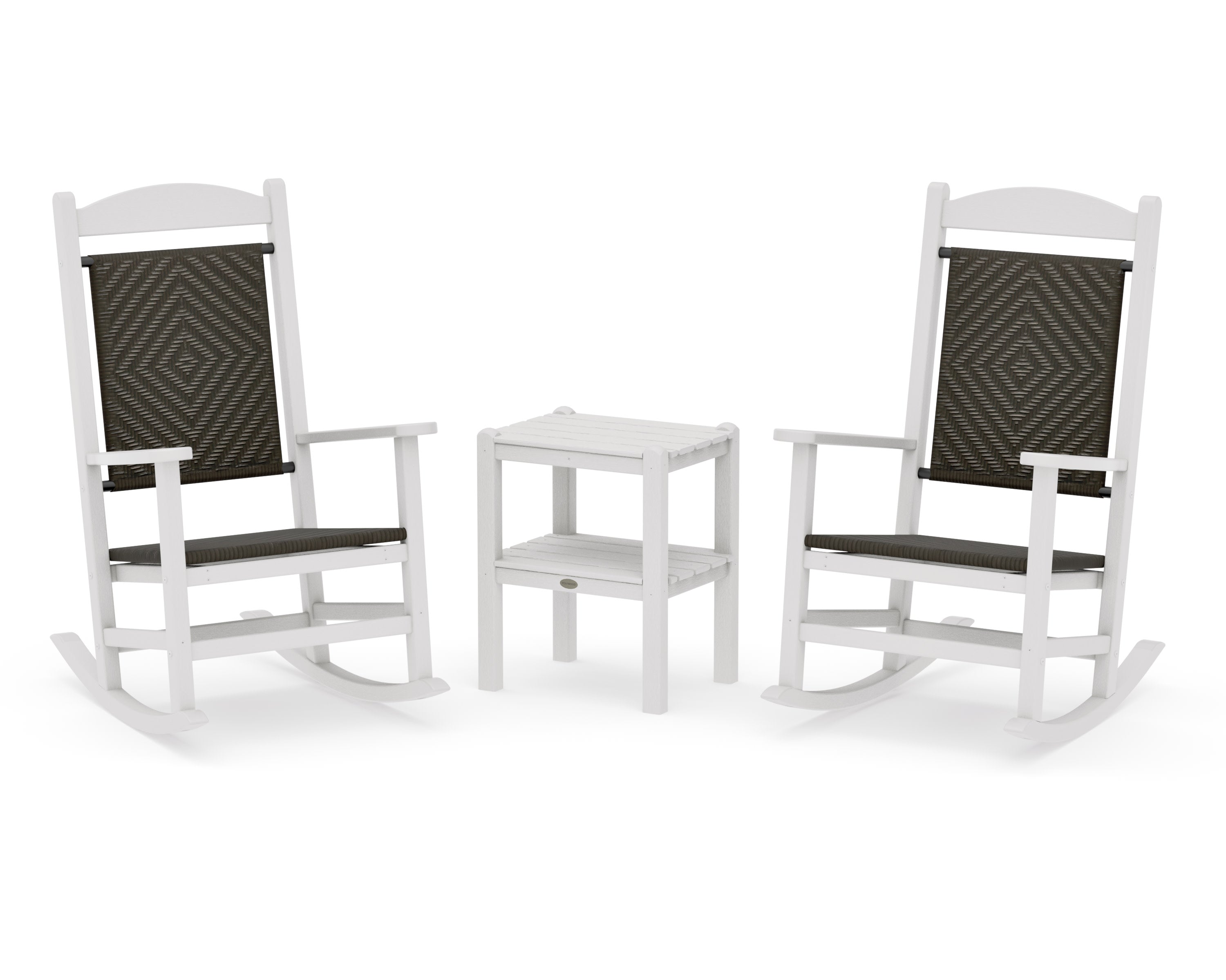 Presidential Woven Rocker 3-Piece Set in Vintage White / Cahaba