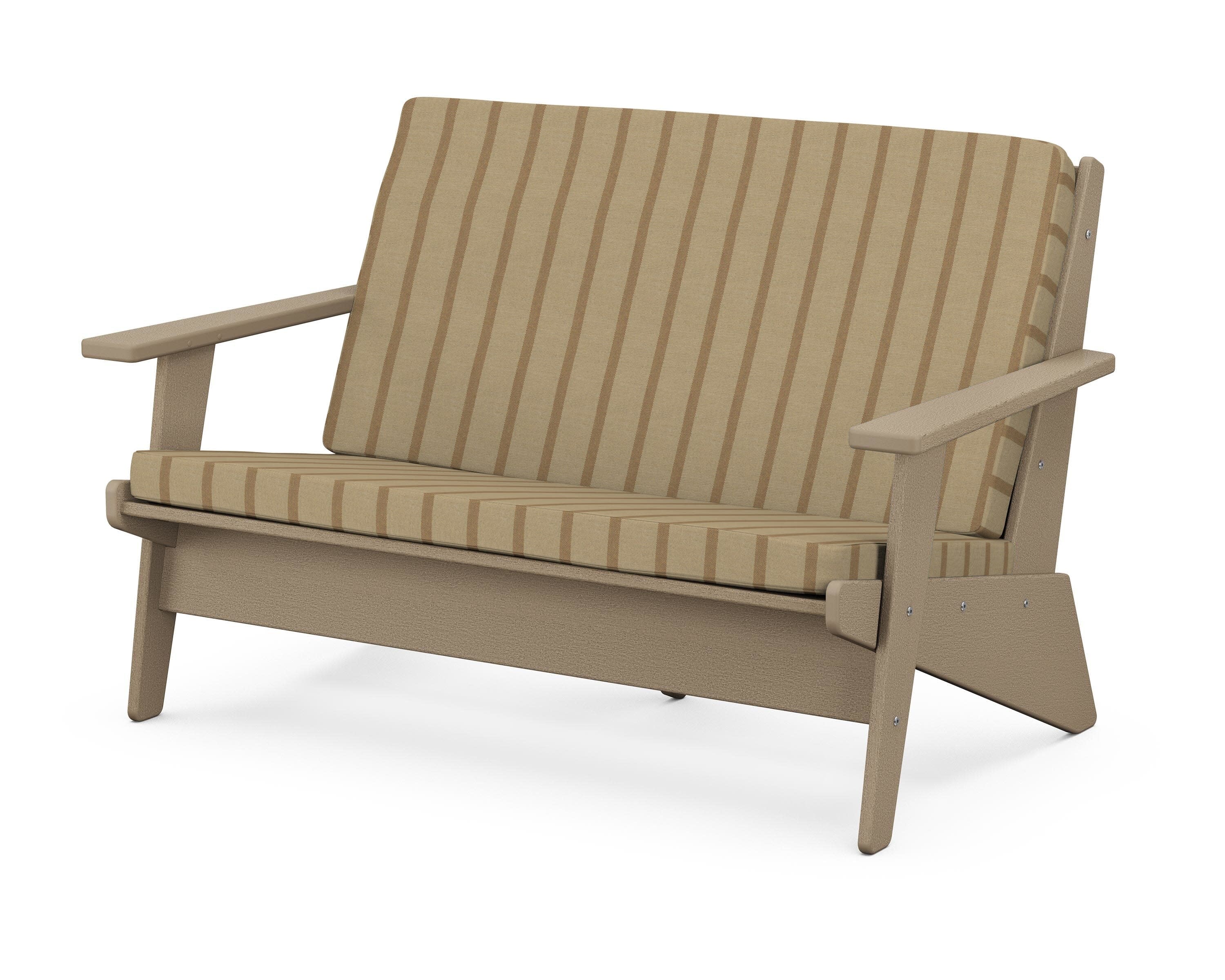 Riviera Modern Lounge Loveseat in Vintage Sahara / Unwind Driftwood