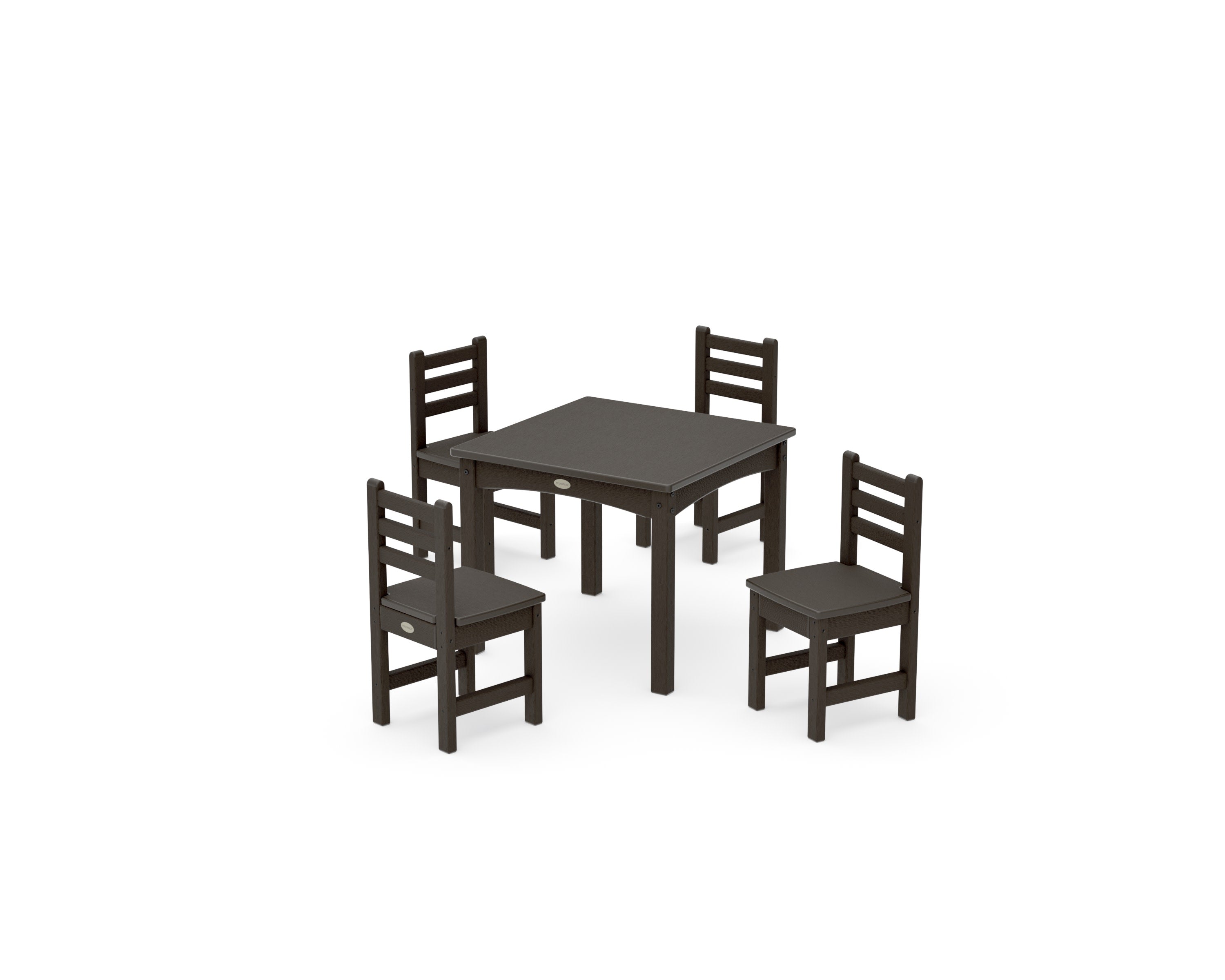 Lakeside Toddler 5-Piece Dining Set in Vintage Coffee