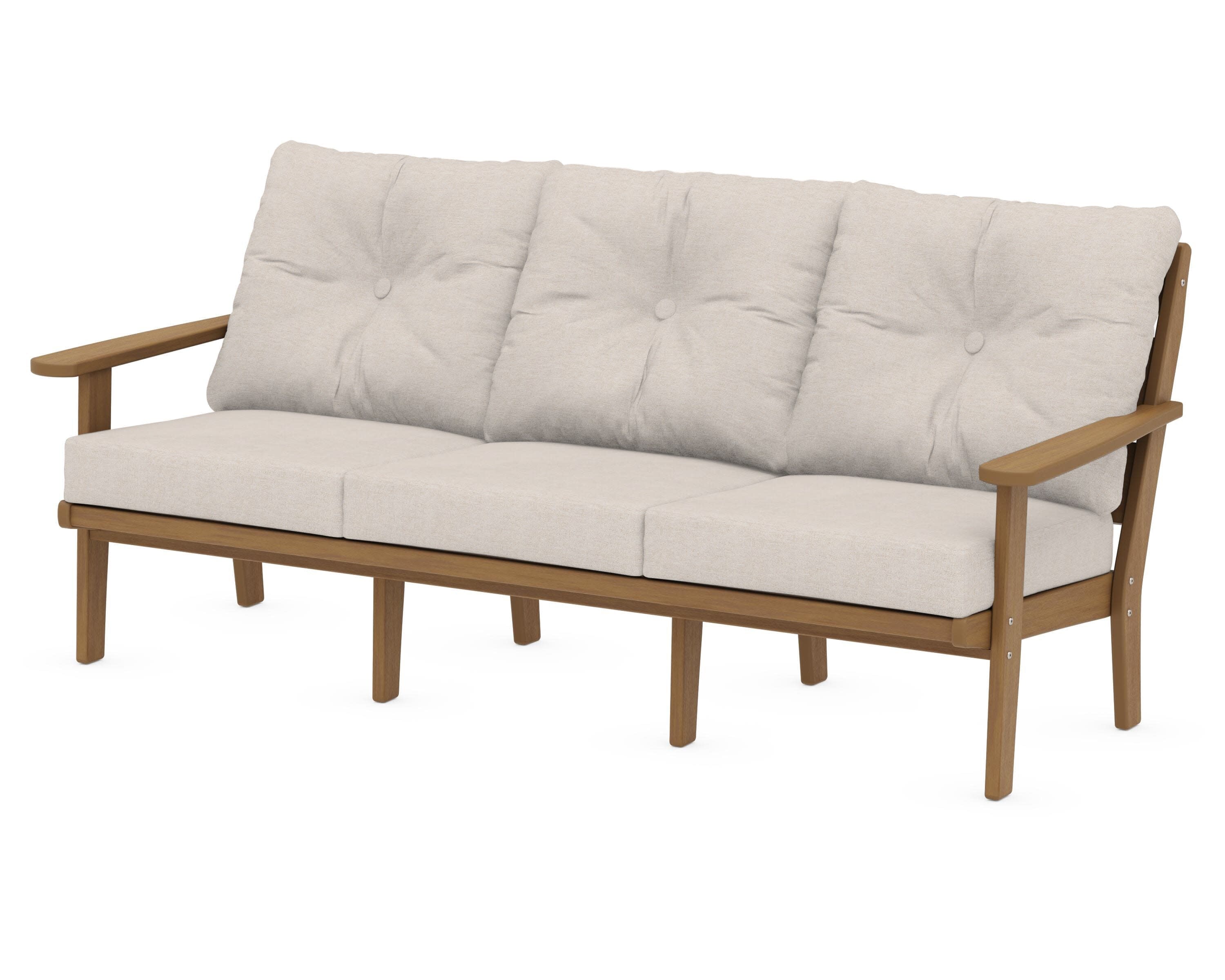 Lakeside Deep Seating Sofa in Natural / Nuance Cloud