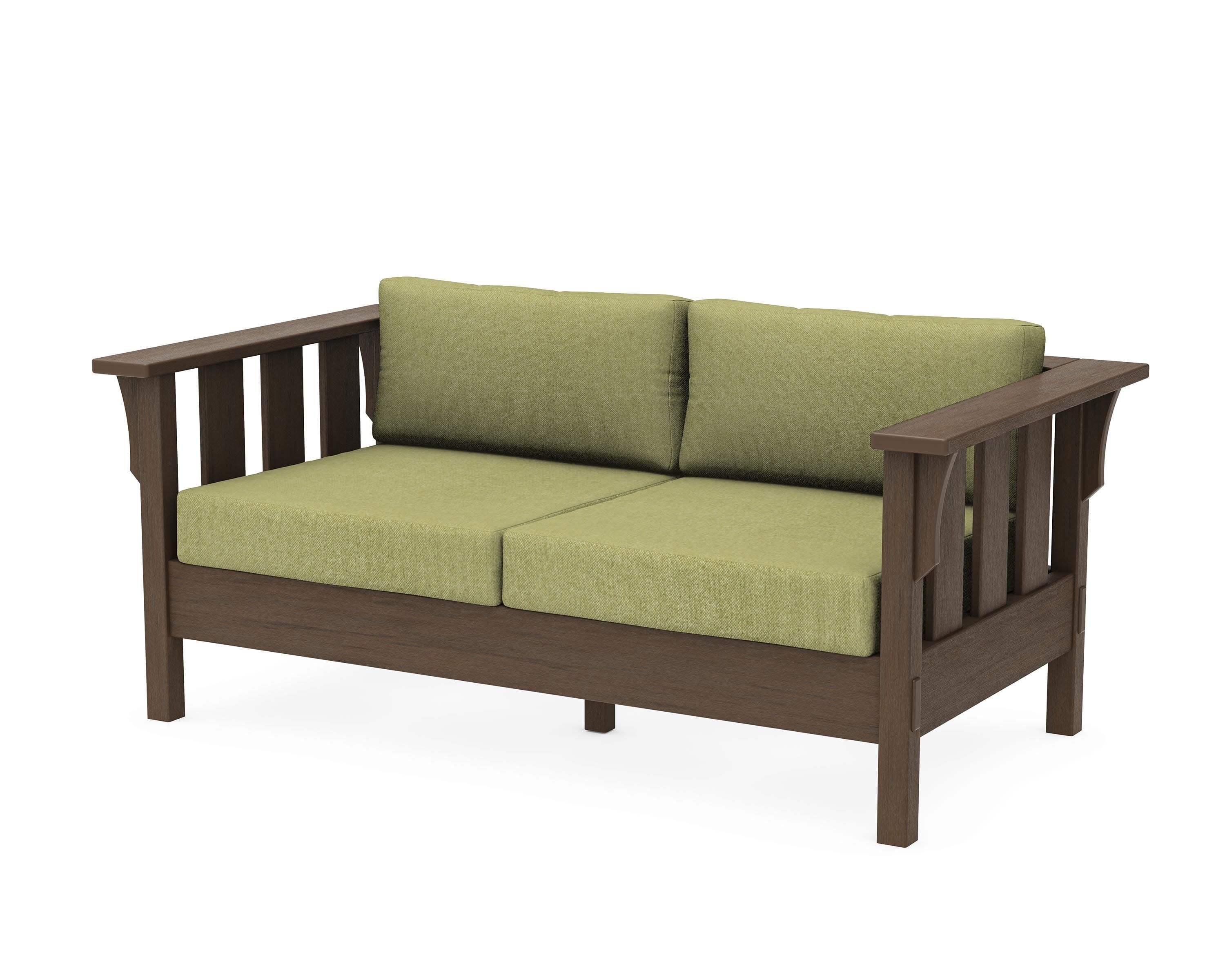 Acadia Deep Seating Loveseat in Kona / Chartreuse Boucle