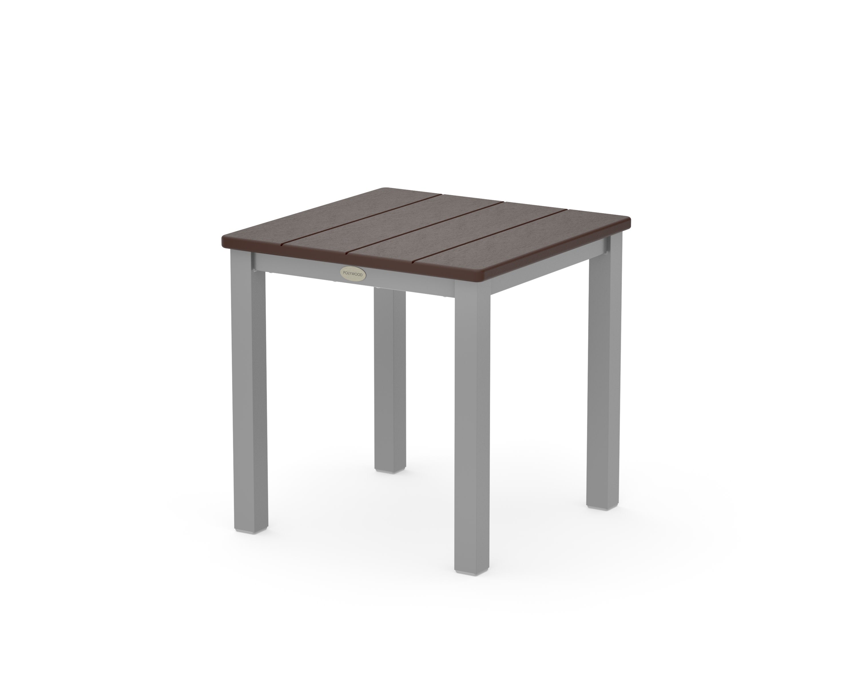 Main Street 18" Side Table in Silver / Mahogany