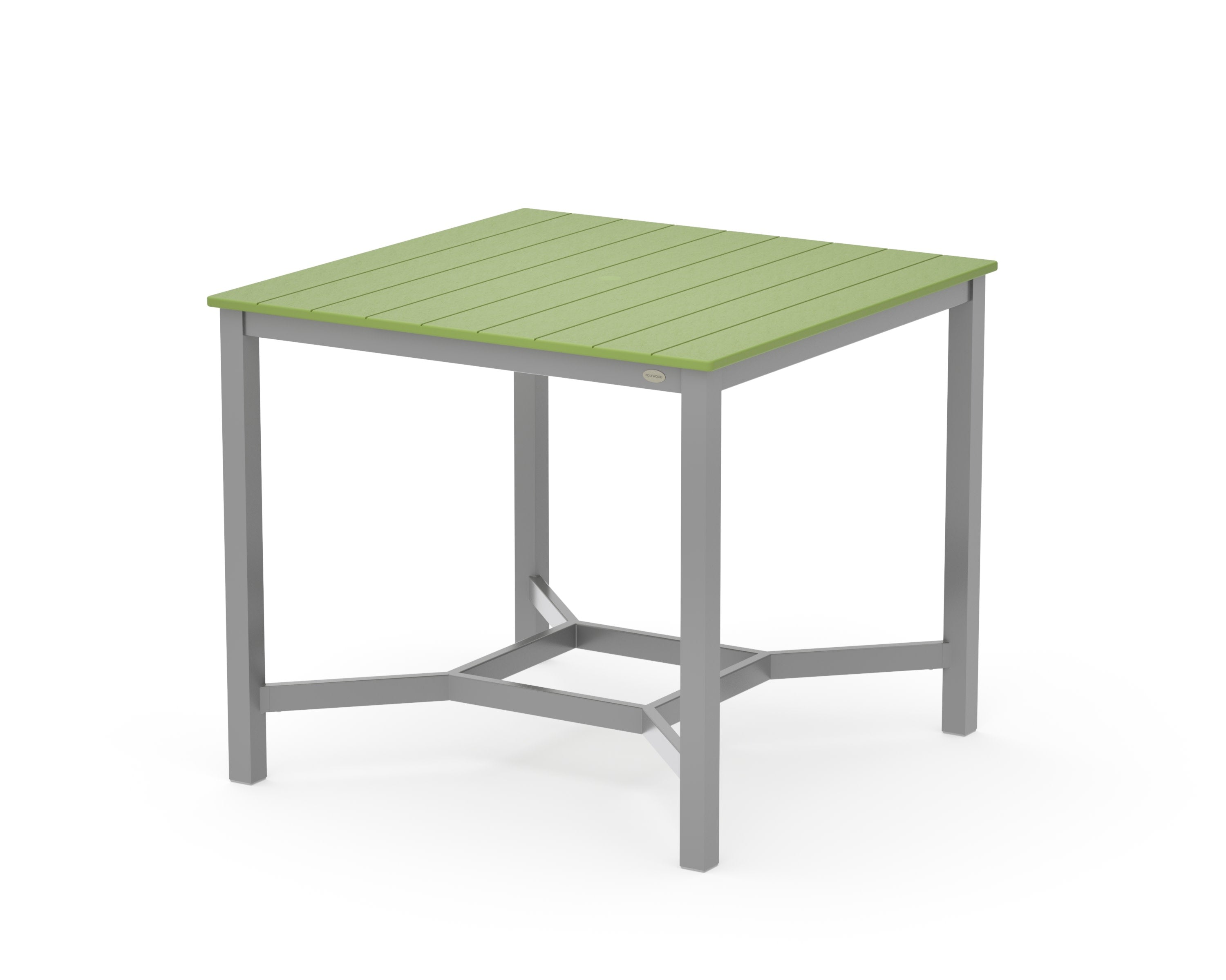 Main Street 42 x 42 Counter Table in Silver / Lime