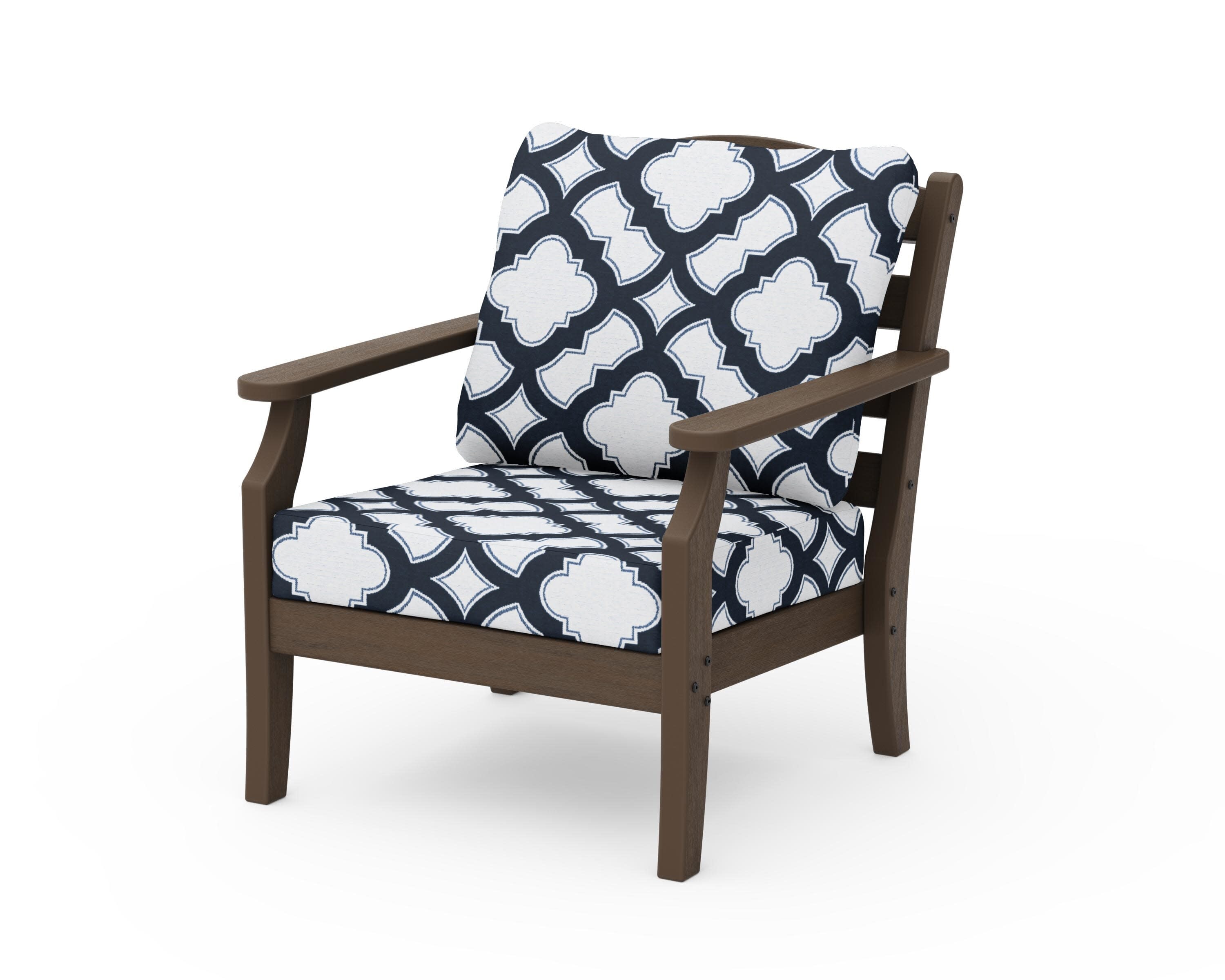 Savannah Deep Seating Chair in Kona / Trellis Marine Indigo