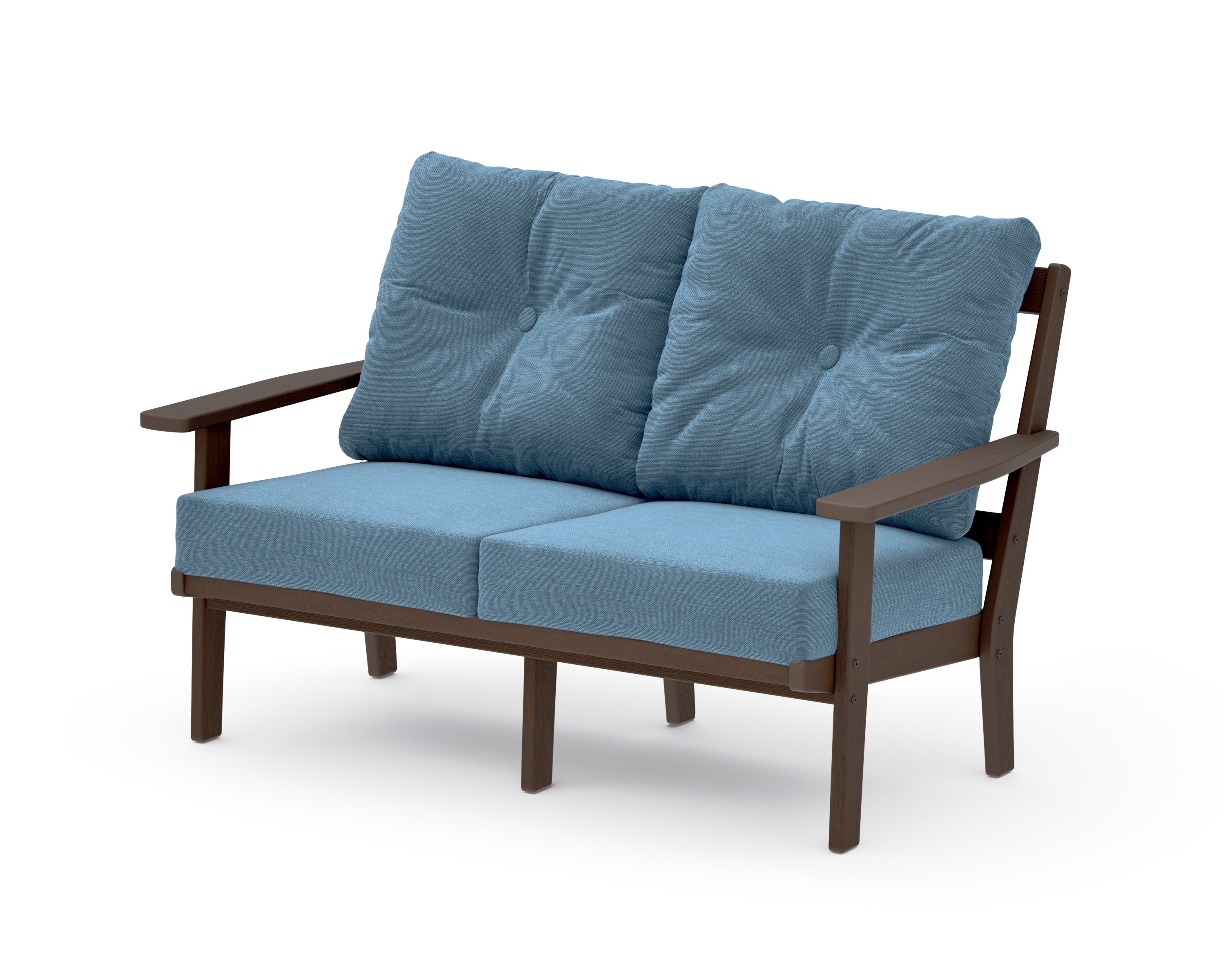 Oxford Deep SeatingLoveseat in Kona / Sky Blue